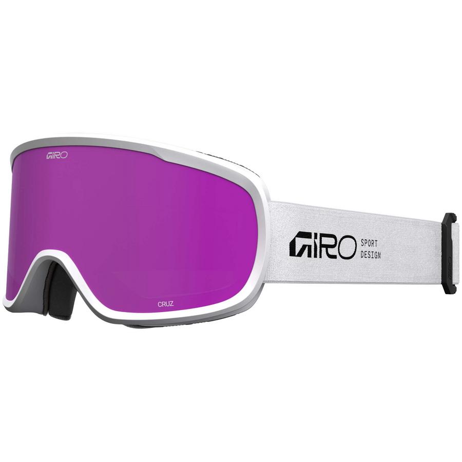 White Stacked Frame And Strap, Amber Pink Lens