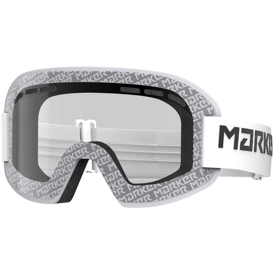 Transparent Frame, White Strap, Clear Lens