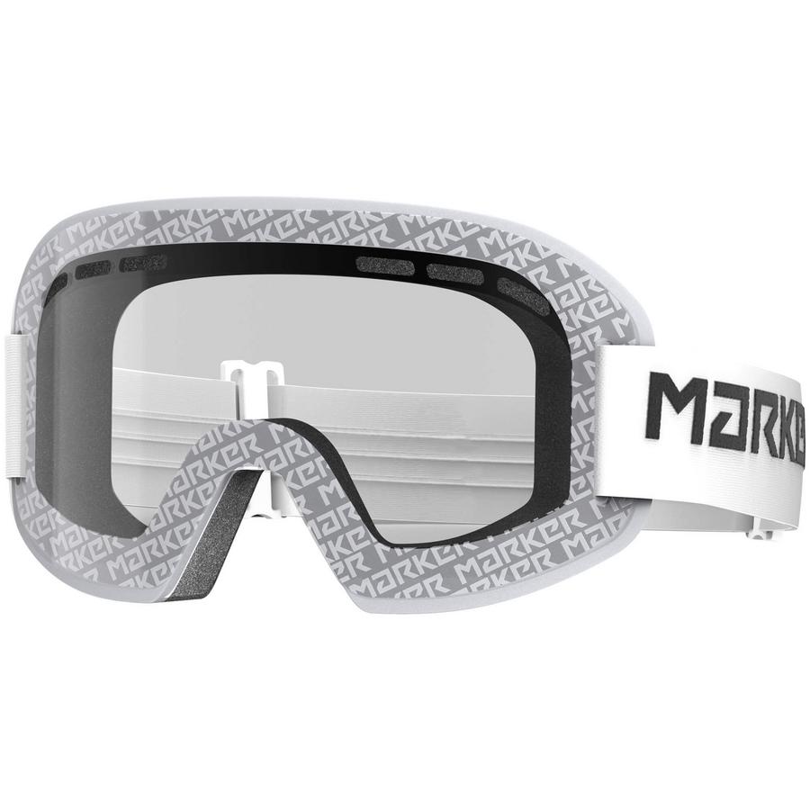 Transparent Frame, White Strap, Clear Lens