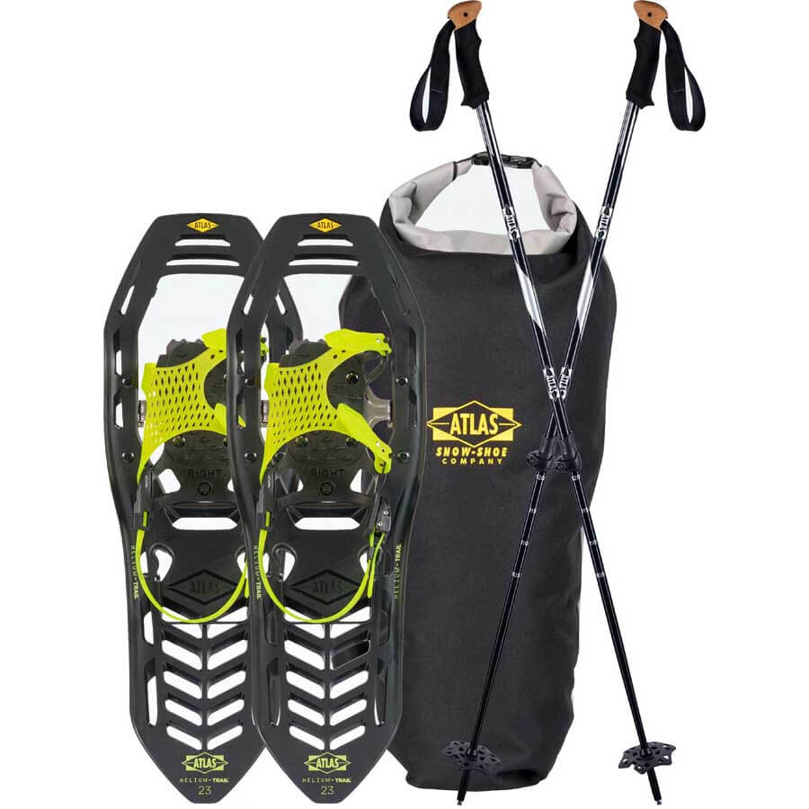 Atlas Helium Trail Kit Trail Snowshoes + Poles & Bag