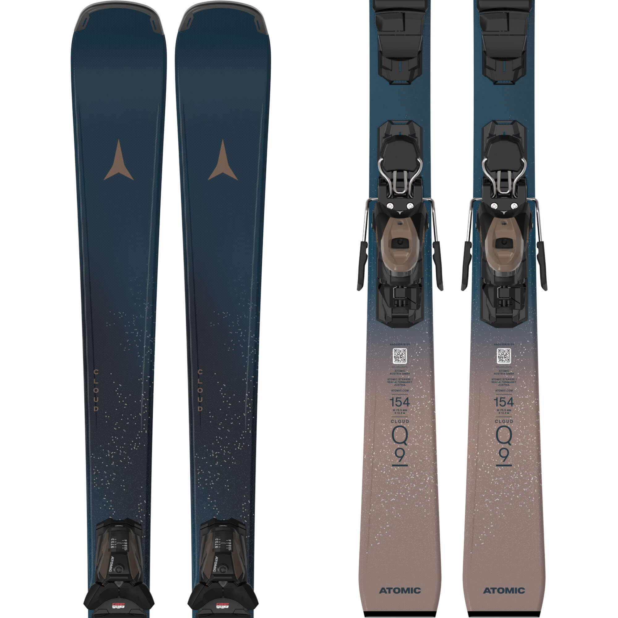 Atomic Cloud Q9 Women's Skis + M 10 Gripwalk Bindings