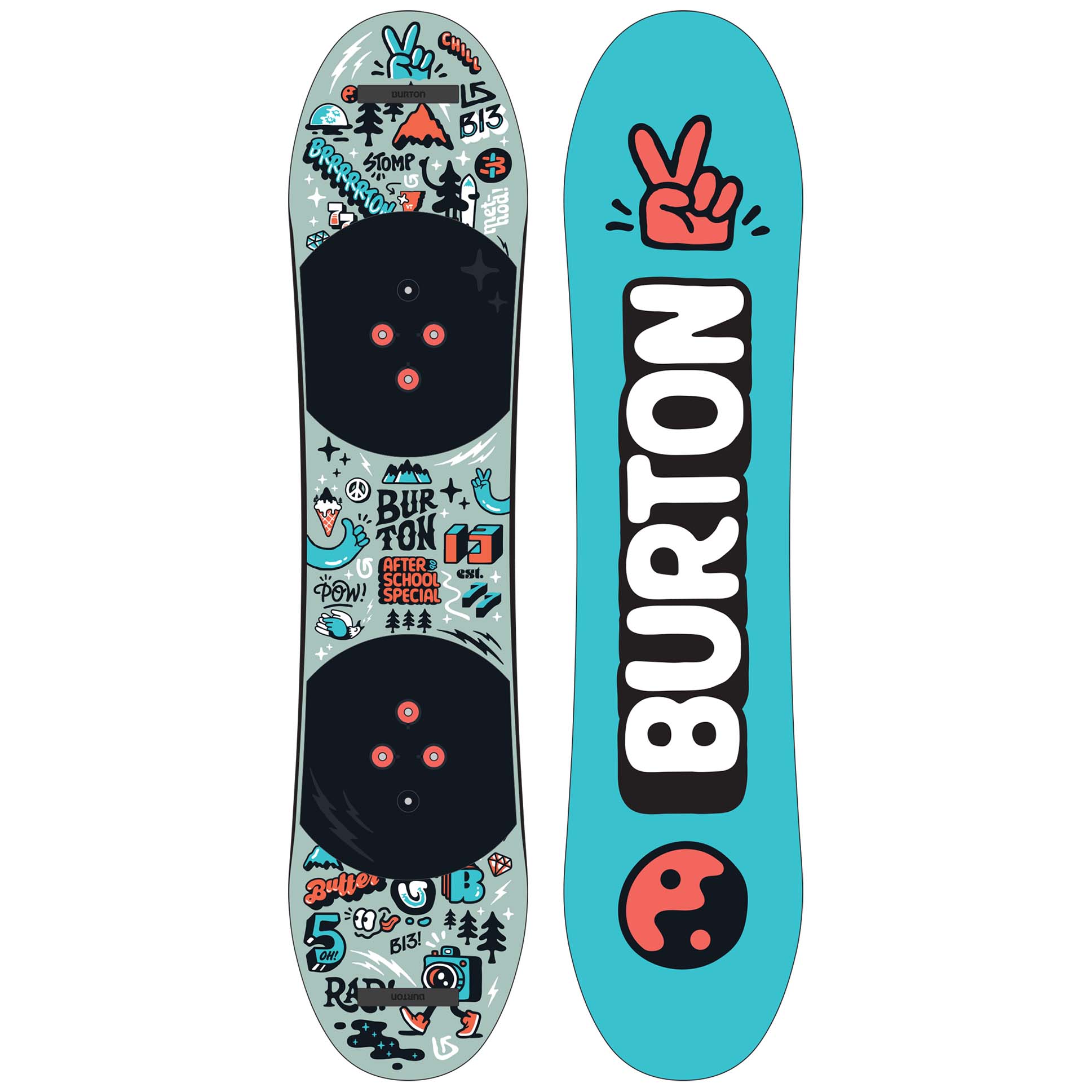 Burton Kids' After School All Mountain Special  Snowboard Package + Mini Grom Bindings