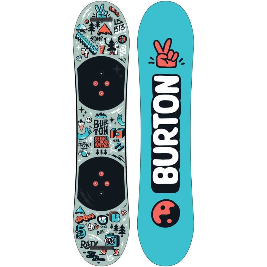 Burton Kids' After School All Mountain Special  Snowboard Package + Mini Grom Bindings