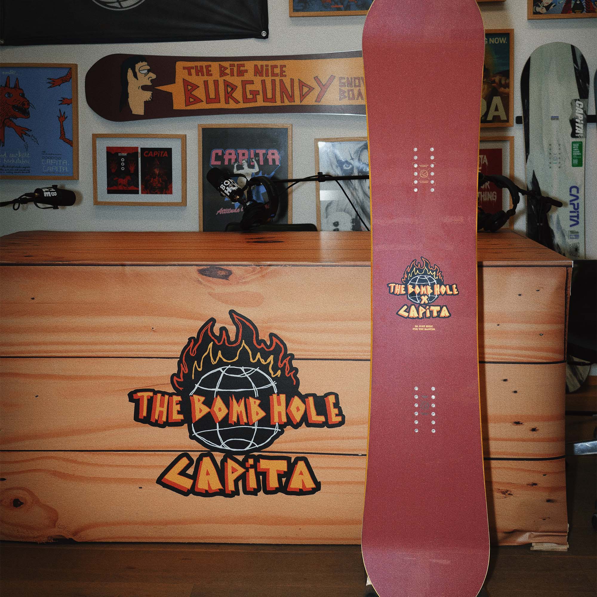 Capita Big Nice Burgundy All Mountain Freestyle Snowboard