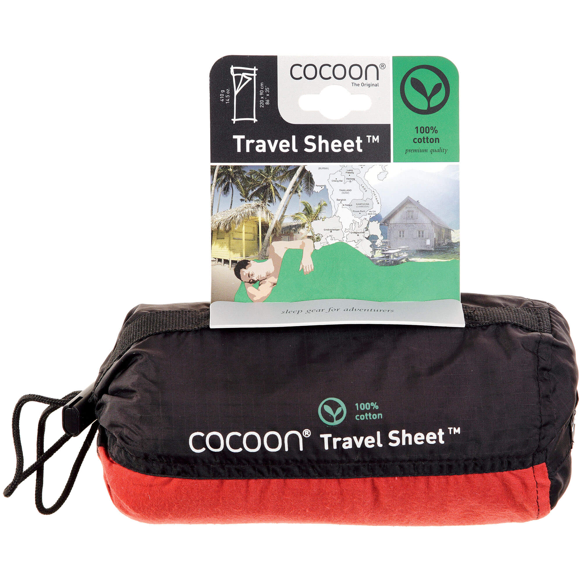 Cocoon TravelSheet Cotton Lightweight Sleeping Bag Liner