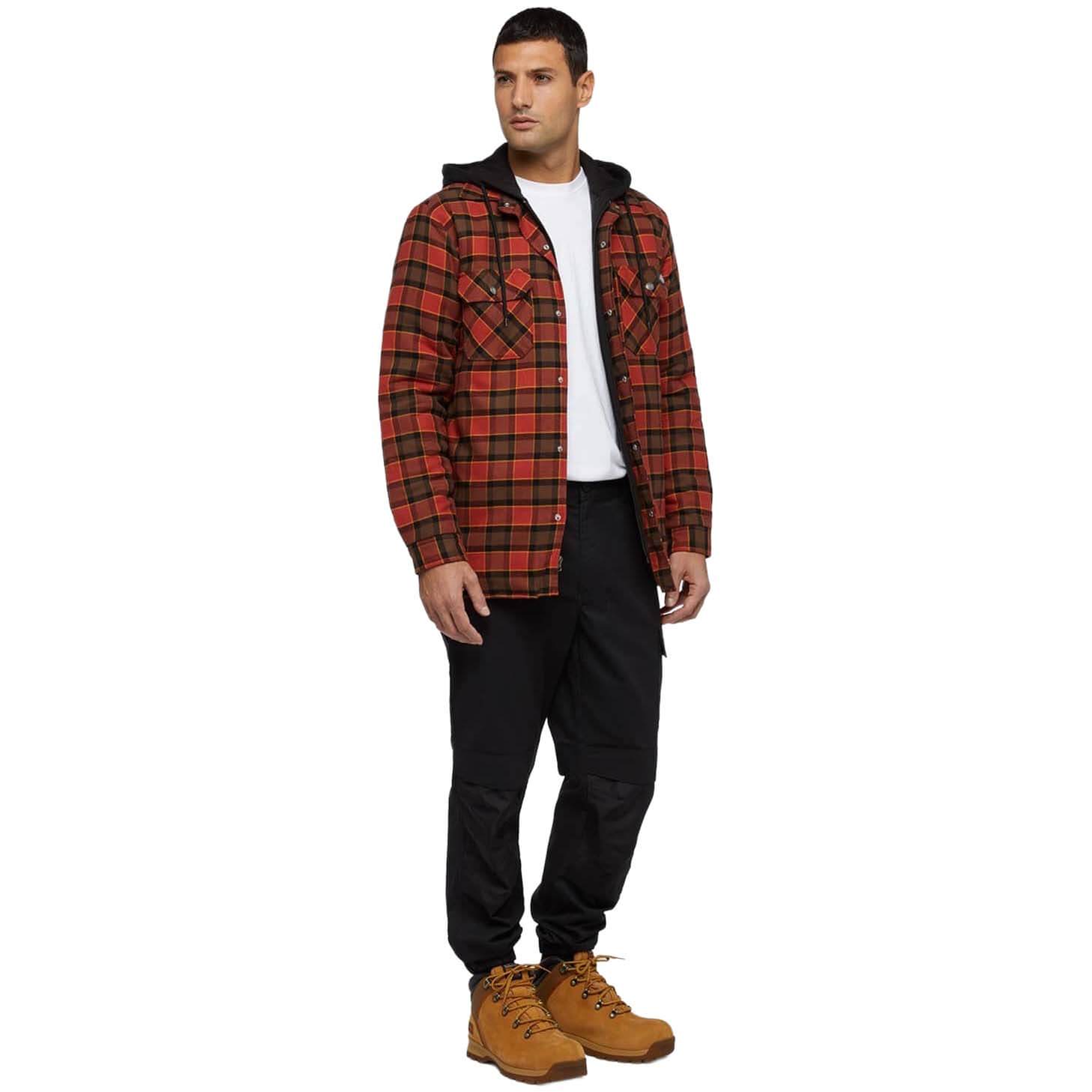 Dickies Fleece Hooded Flannel Shirt
