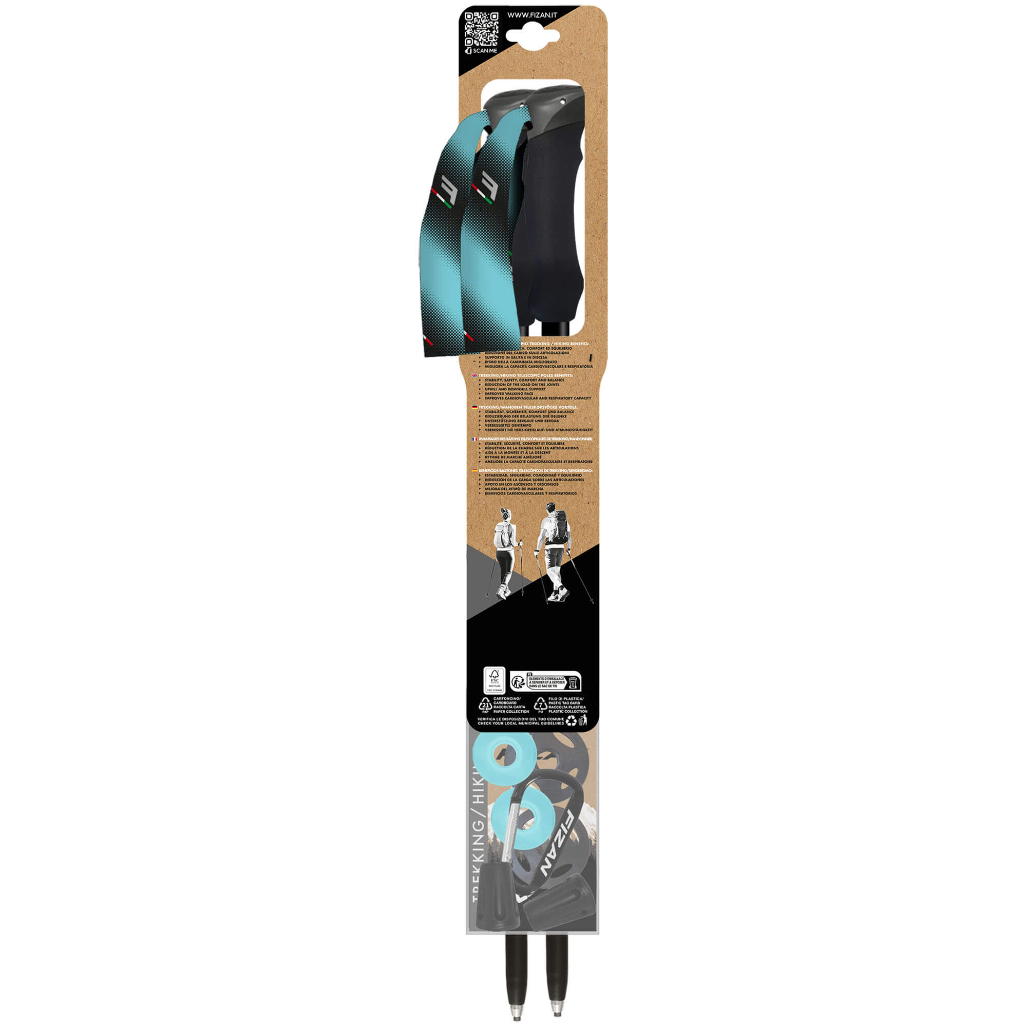 Fizan Compact 4 Tech Trekking Poles