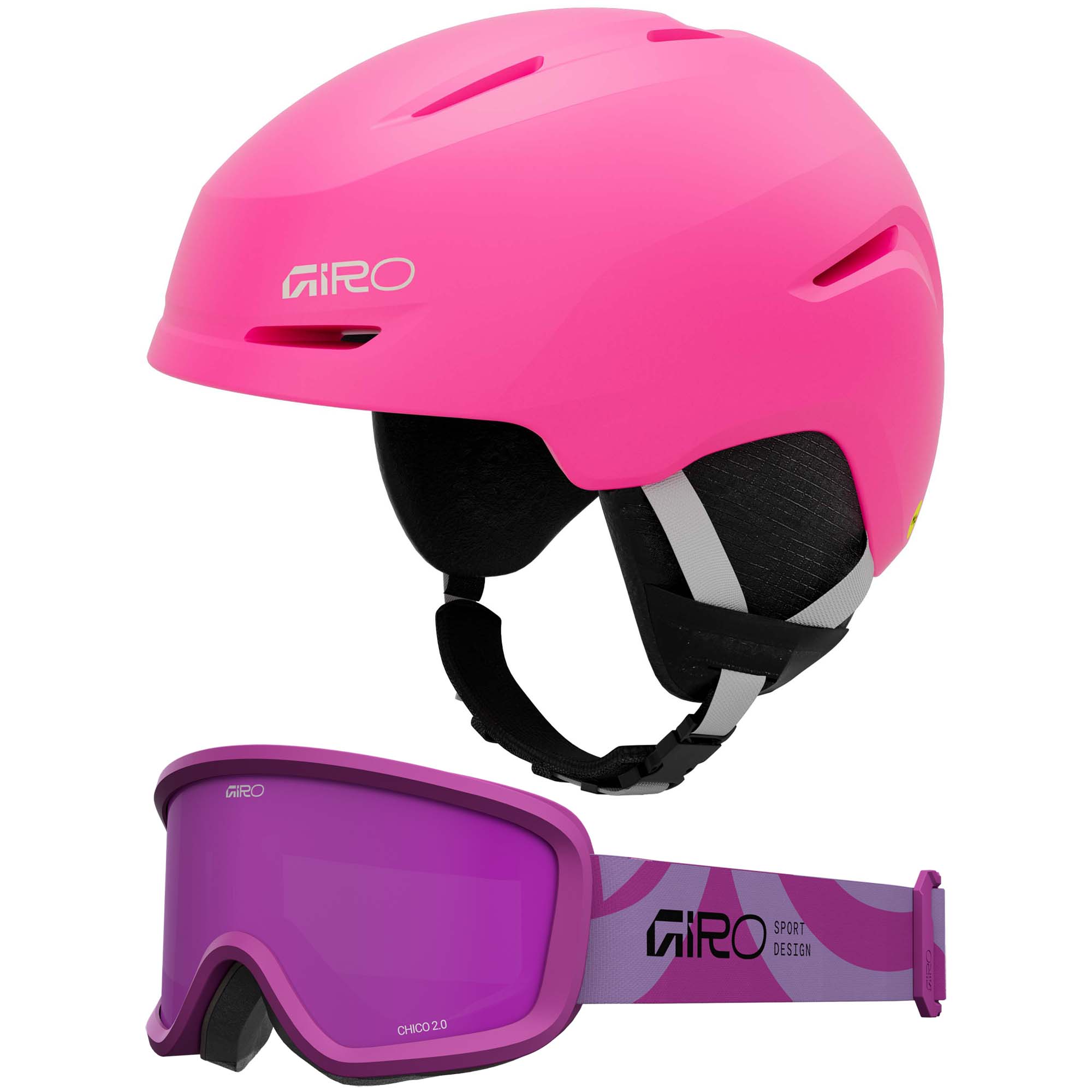 Giro Spur MIPs Helmet And Chico Goggle Kids' Ski/Snowboard Package