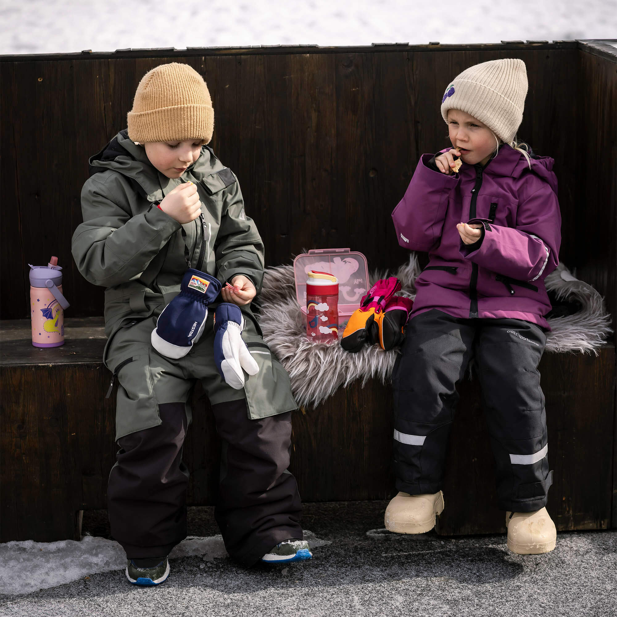 Hestra Kids' Baby Zip Mitt Gloves