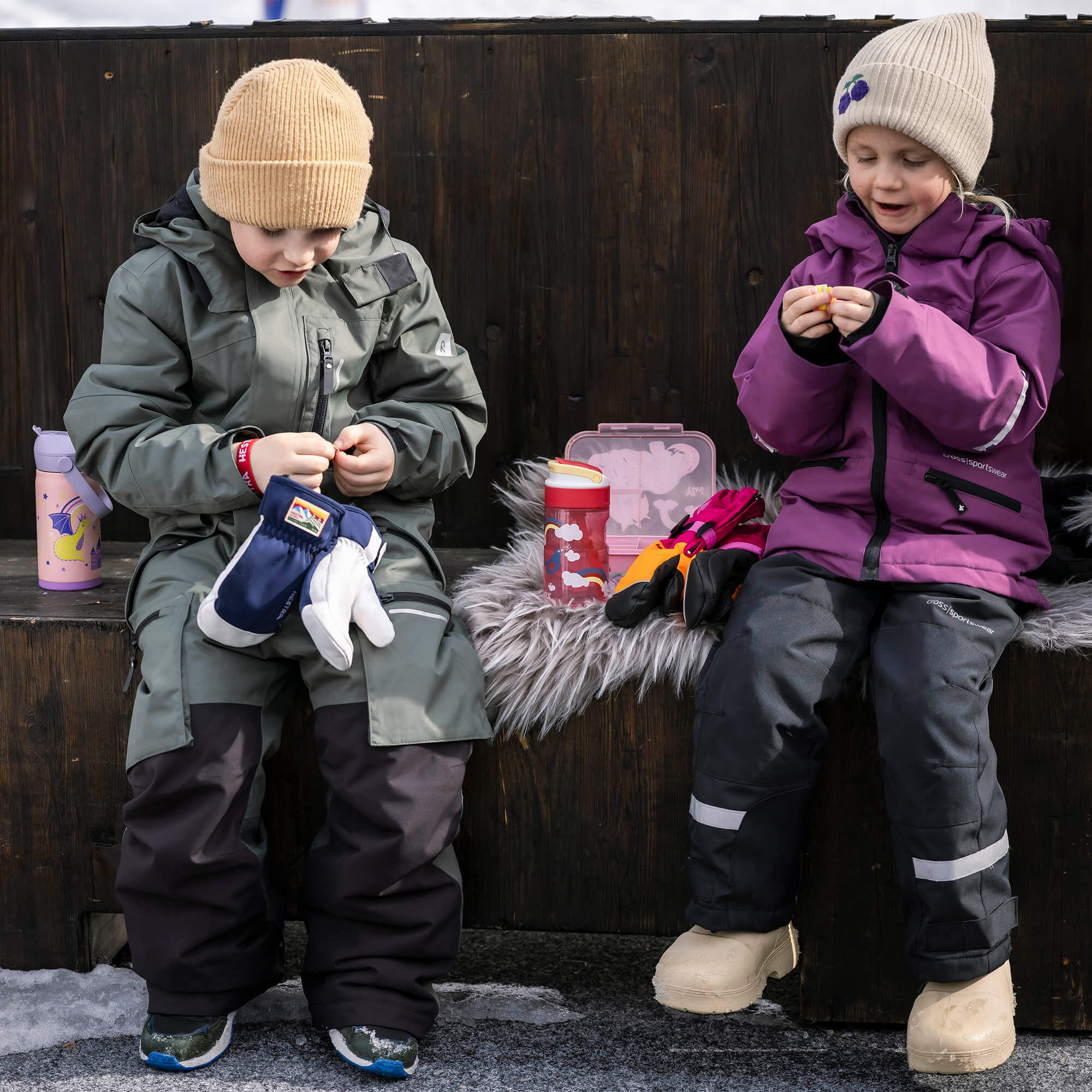 Hestra Kids' Baby Zip Mitt Gloves