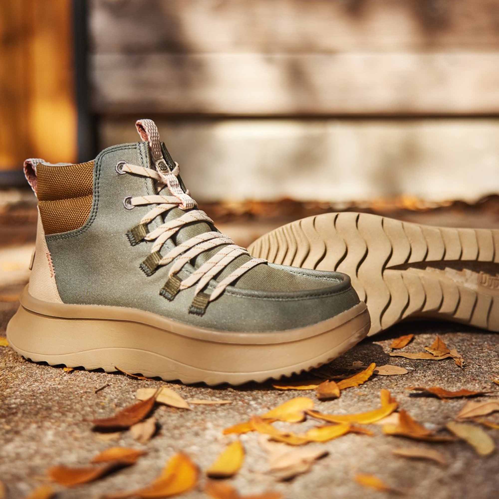 HEYDUDE Wendy Apres Coated Twill Women's Mid-Top Trainers