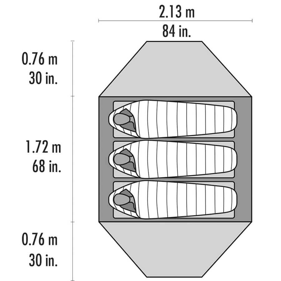MSR Elixir 3 V2 Backpacking Tent with Footprint