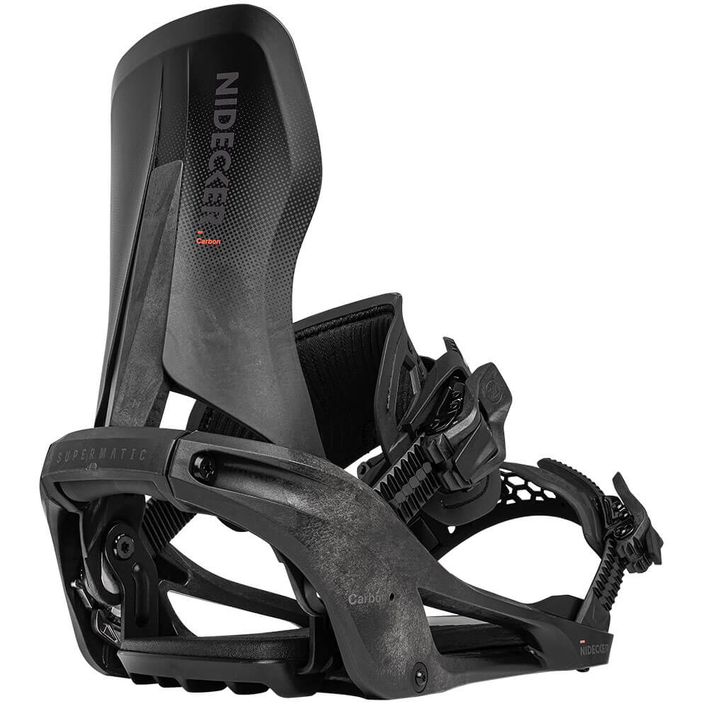 Nidecker Carbon Supermatic Step-In Snowboard Bindings