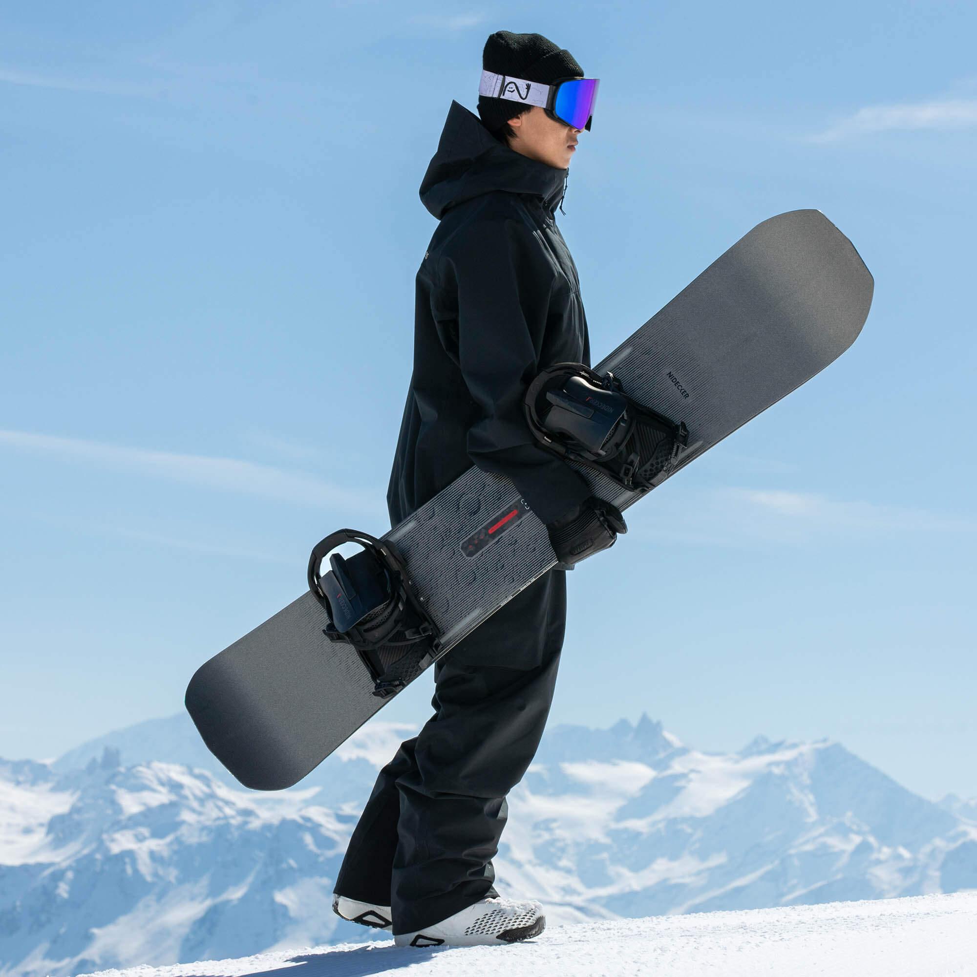 Nidecker Carbon Supermatic Step-In Snowboard Bindings