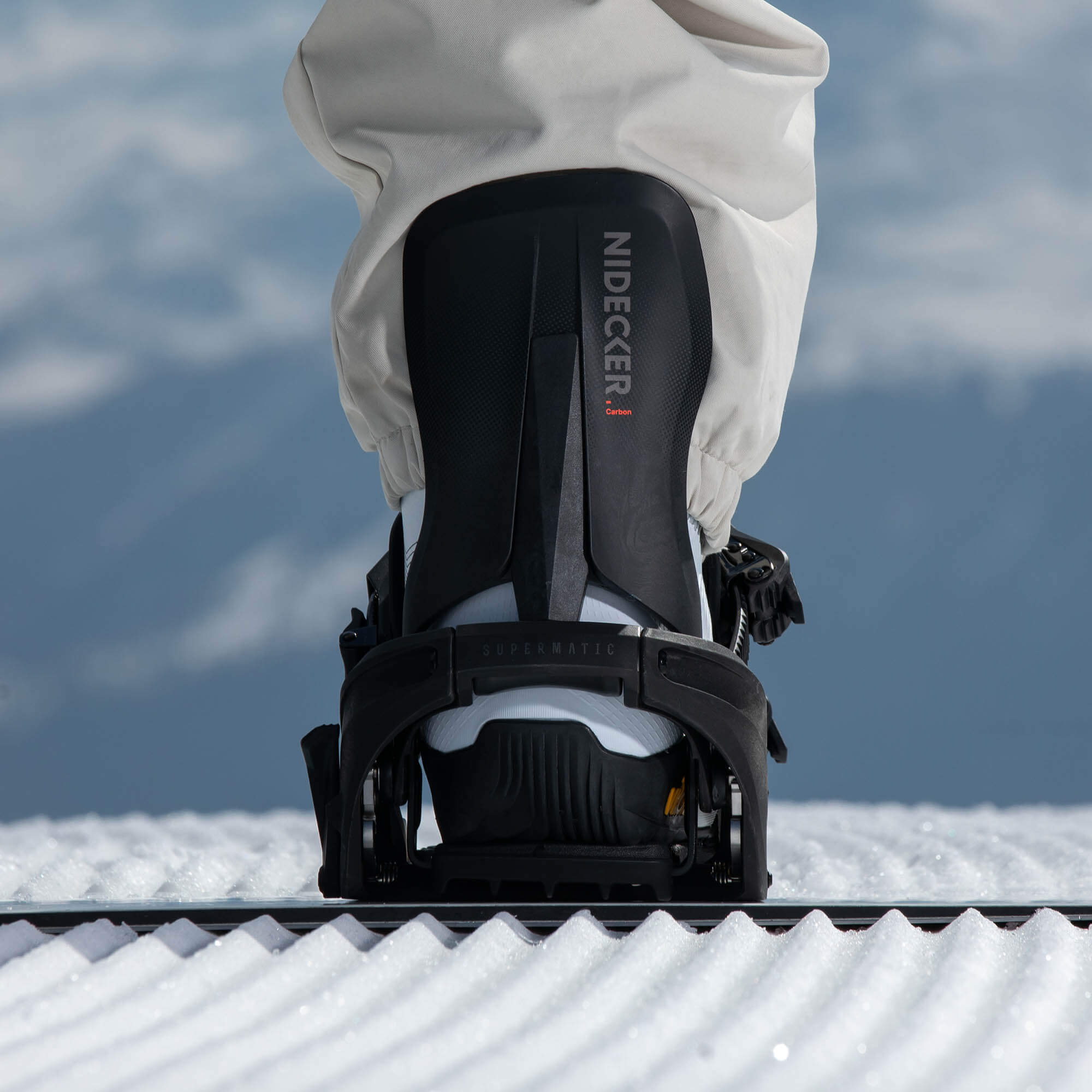 Nidecker Carbon Supermatic Step-In Snowboard Bindings