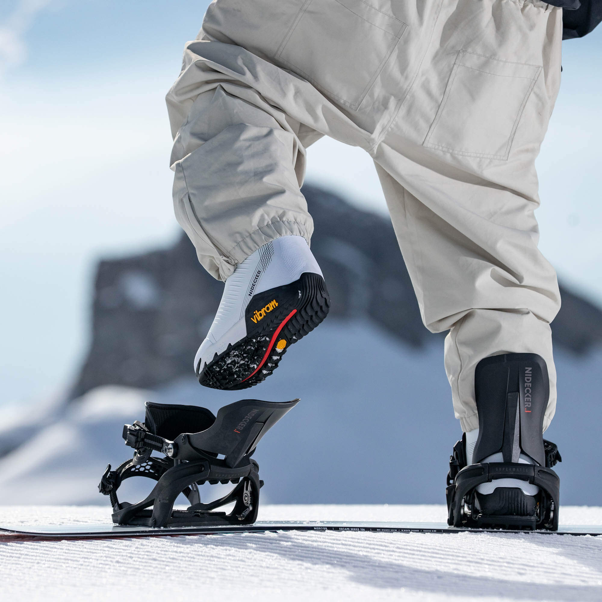 Nidecker Carbon Supermatic Step-In Snowboard Bindings