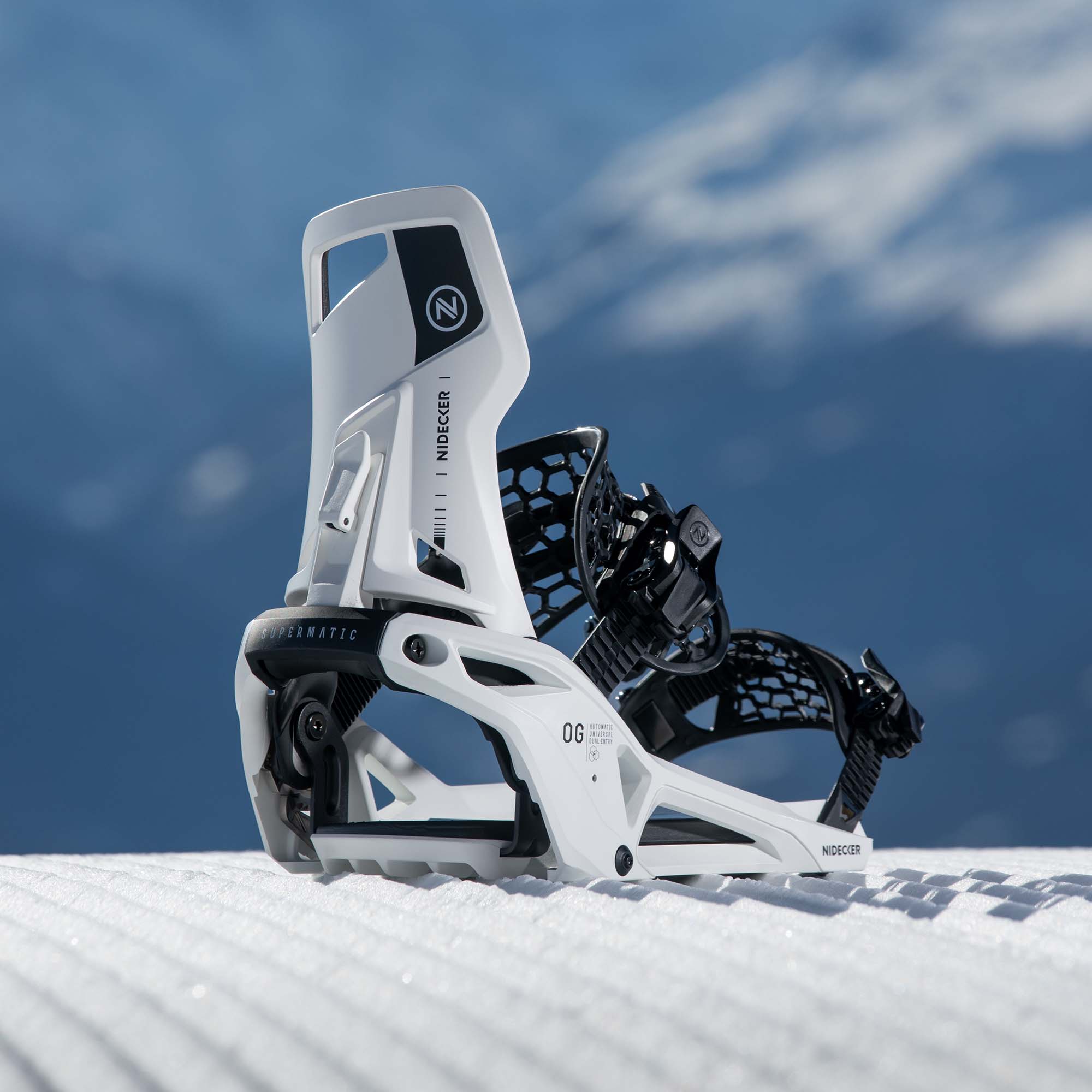 [美品] 23-24 NIDECKER SUPERMATIC WHITE M Nidecker Supermatic 2024-2025 Snowboard Bindings Rev
