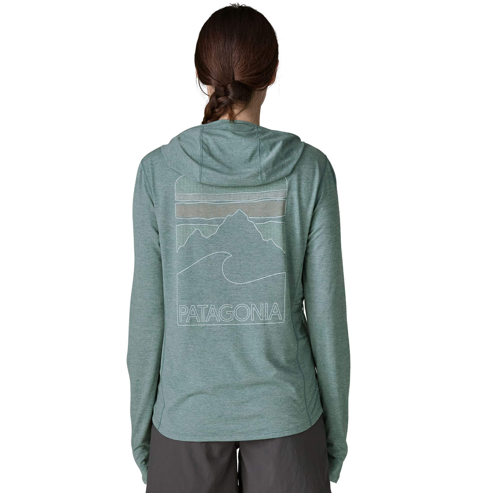 Patagonia Cap Cool Sun Hooded Peak Visions Women's  Long Sleeve T-Shirt
