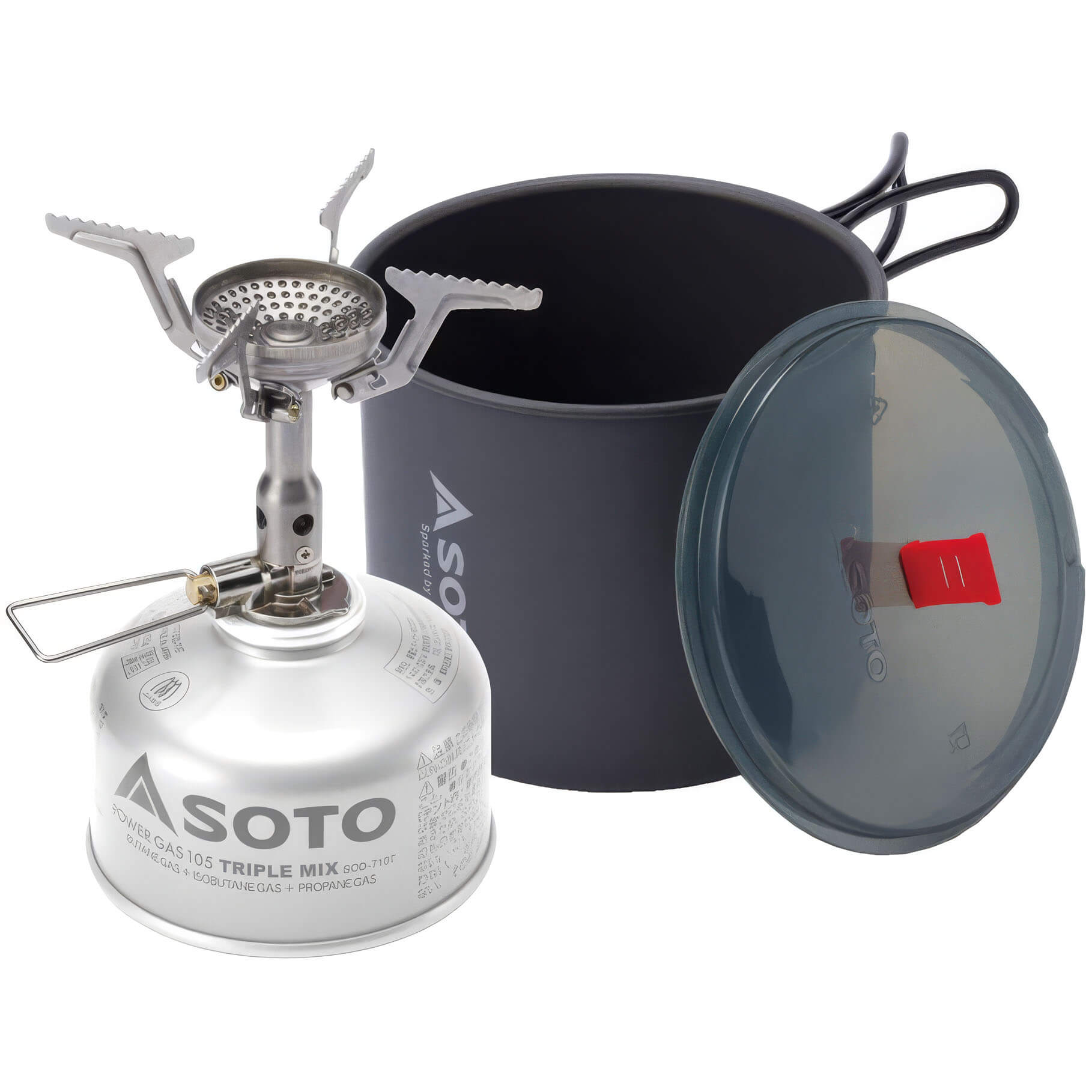 Soto New River Pot + Amicus Stove Camping & Hiking Cookset