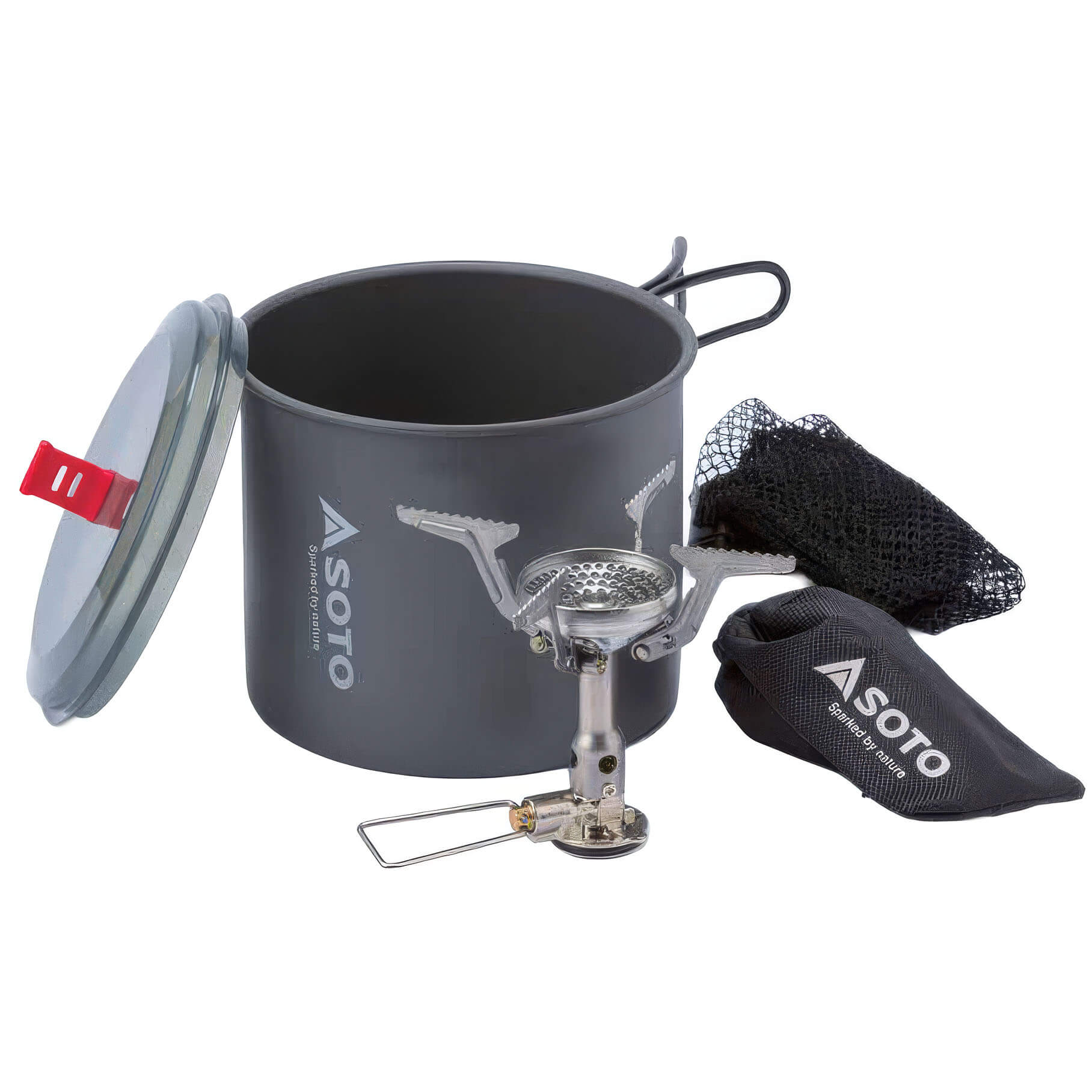 Soto New River Pot + Amicus Stove Camping & Hiking Cookset