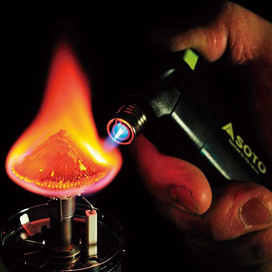 Soto Pocket Torch + Refillable Lighter Wind-Resistant Lighter