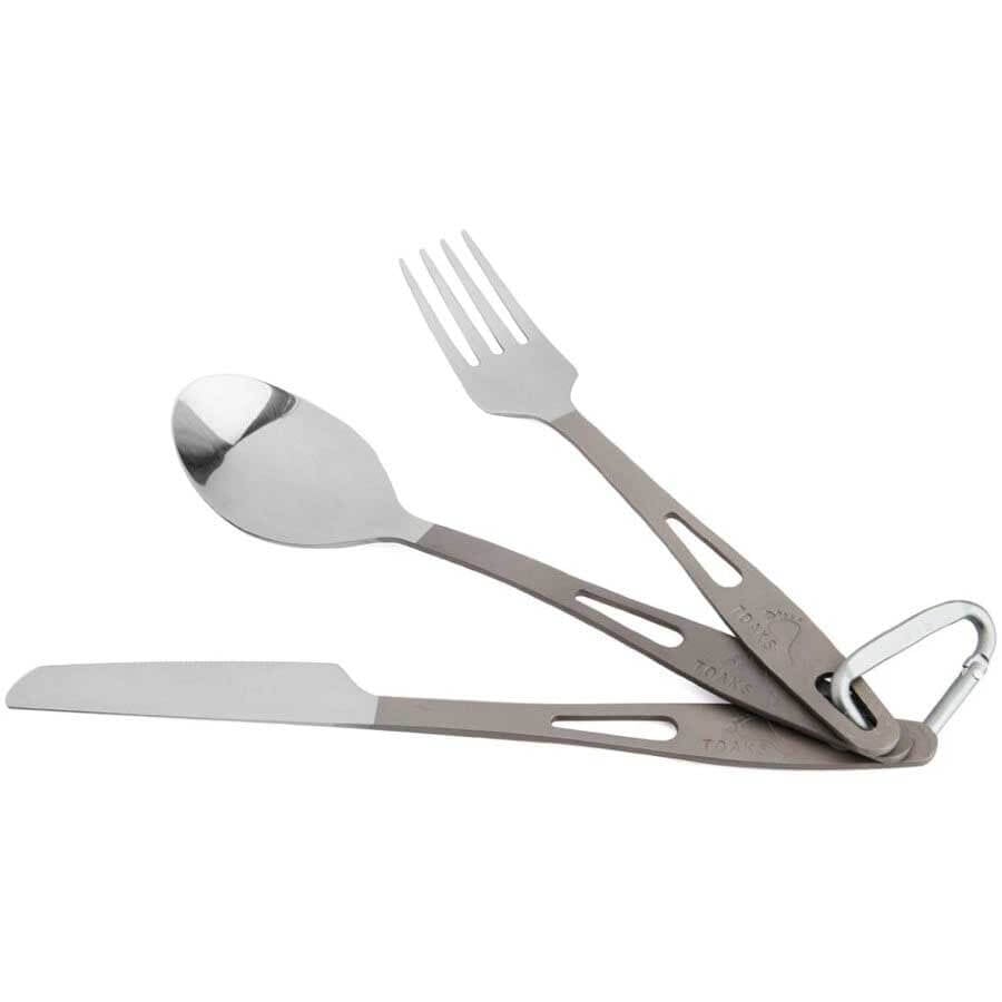 Toaks Titanium 3-Pieces Cutlery Set SLV-02 Ultralight Camping Utensils