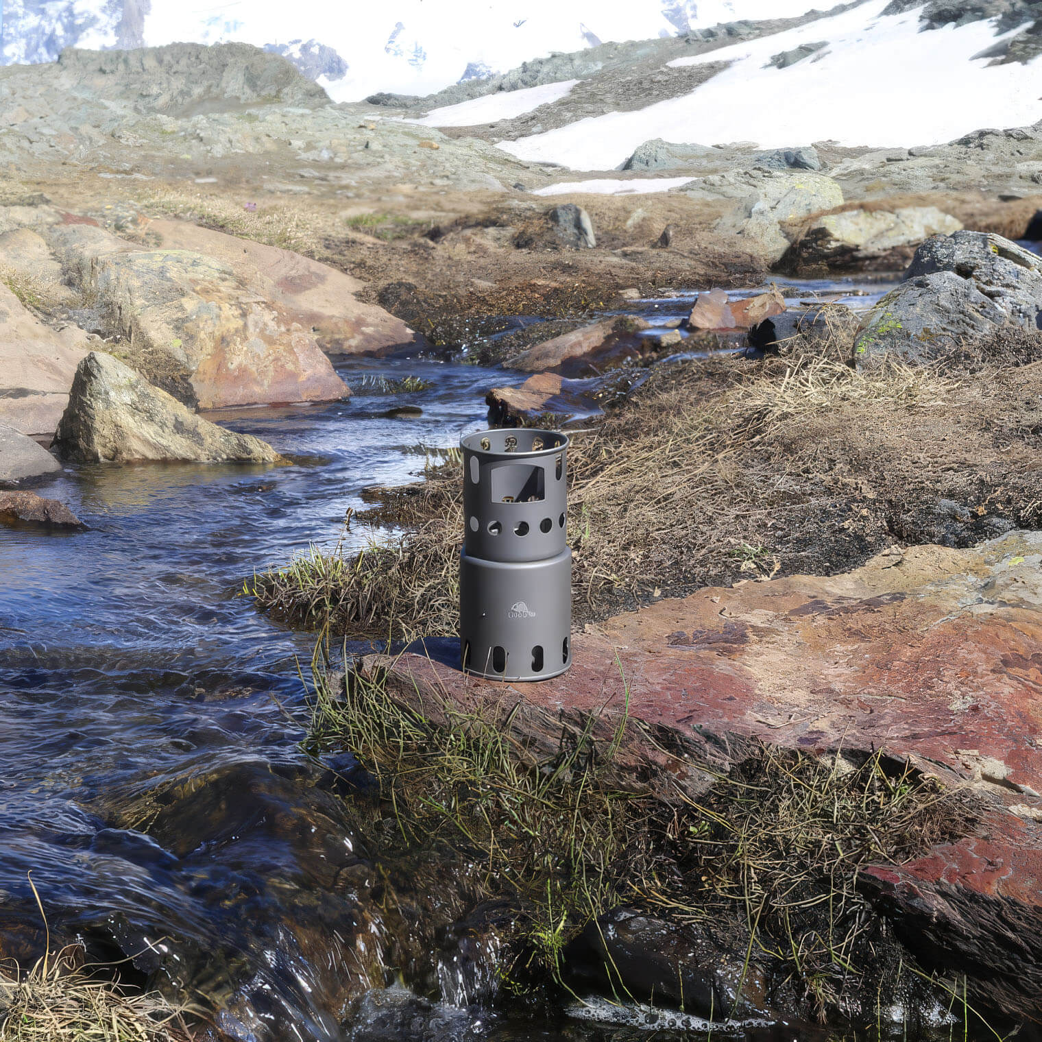 Toaks Titanium Backpacking Stove Ultralight Woodburner