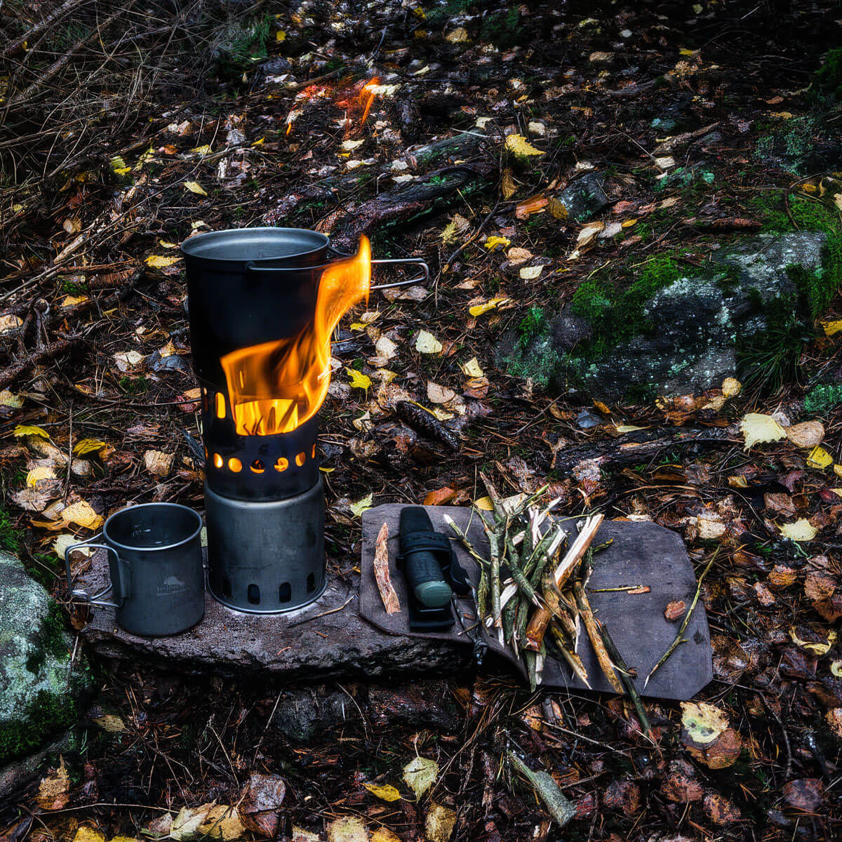 Toaks Titanium Backpacking Stove Ultralight Woodburning Stove