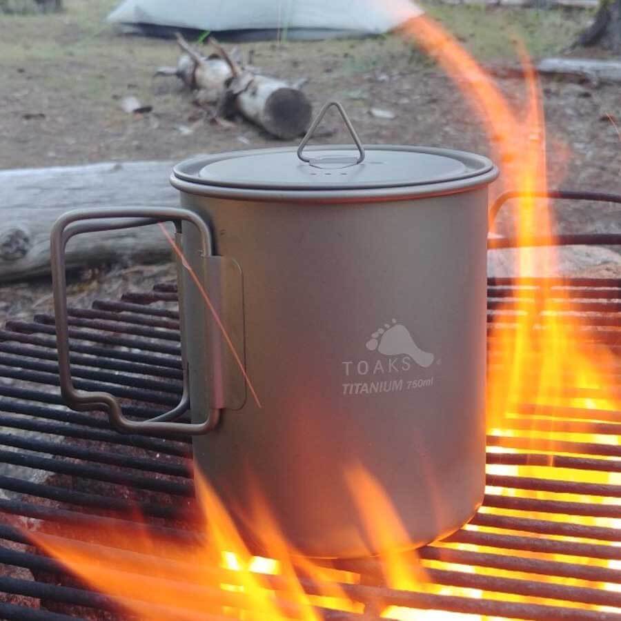 Toaks Titanium Pot Ultralight Camping Cookware