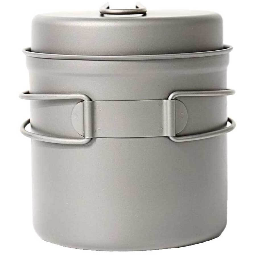 Toaks Titanium Pot With Pan CKW-1100 Ultralight Camping Cookware