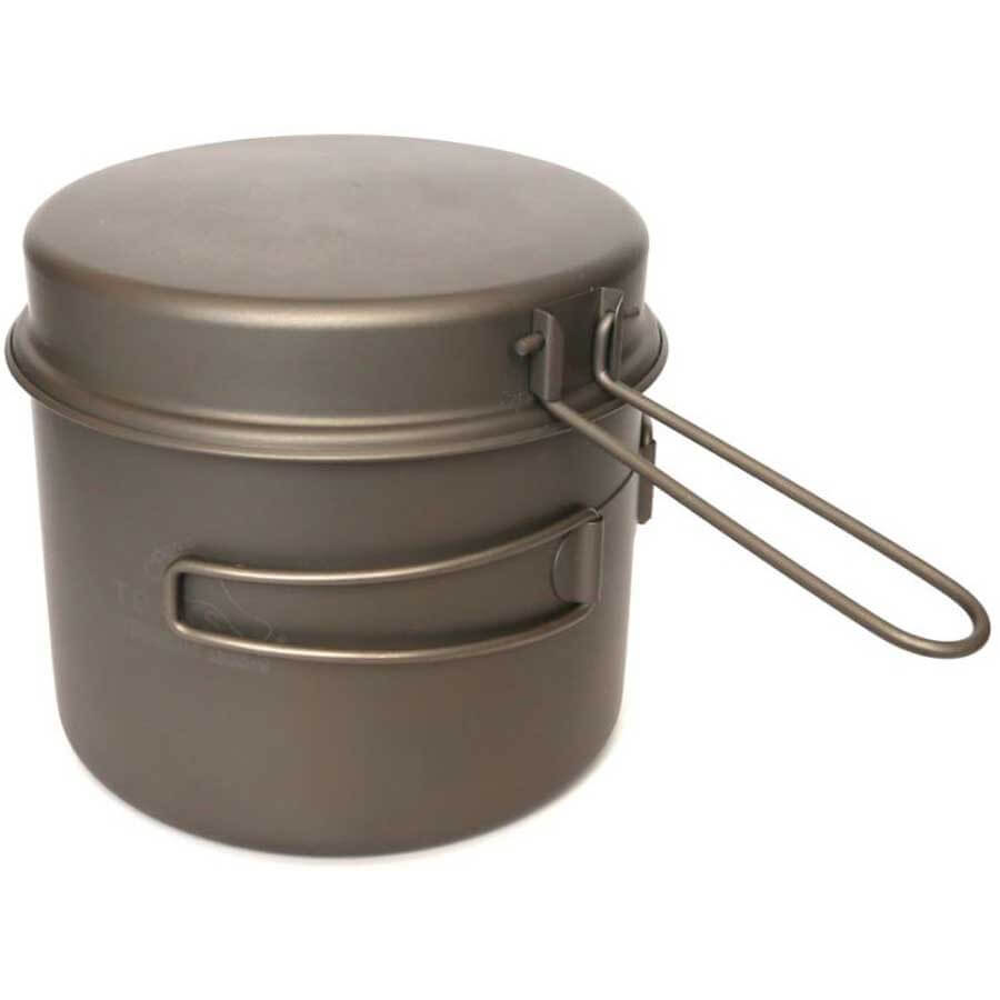 Toaks Titanium Pot With Pan CKW-1600 Ultralight Camping Cookware