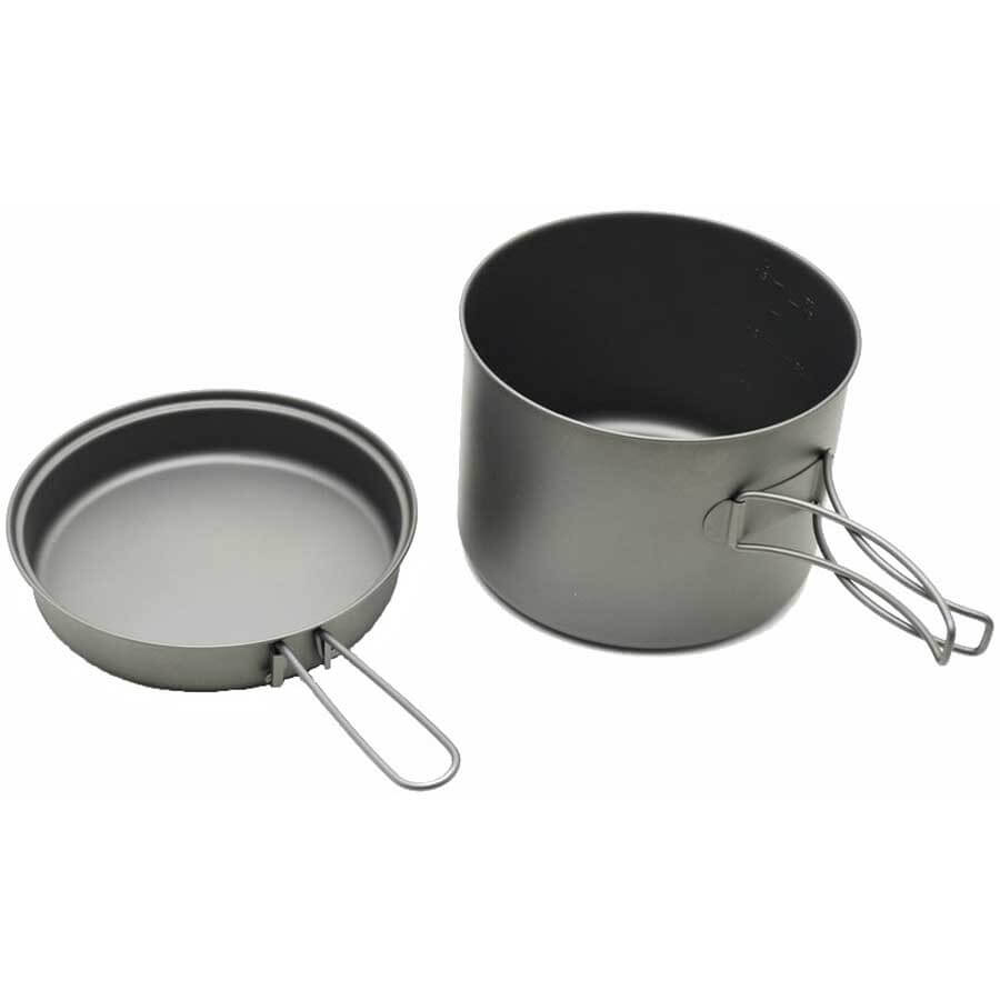 Toaks Titanium Pot With Pan CKW-1600 Ultralight Camping Cookware