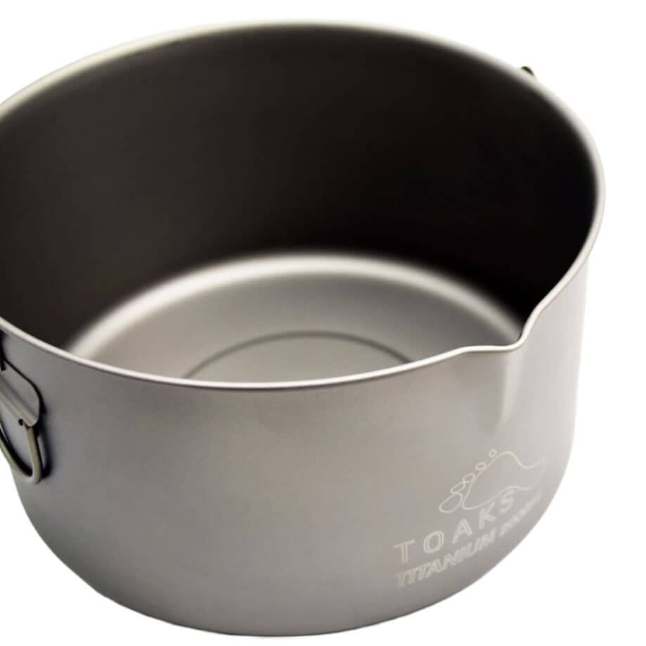 Toaks Titanium Pot + Bail Handle POT-2000-BH Ultralight Cookware