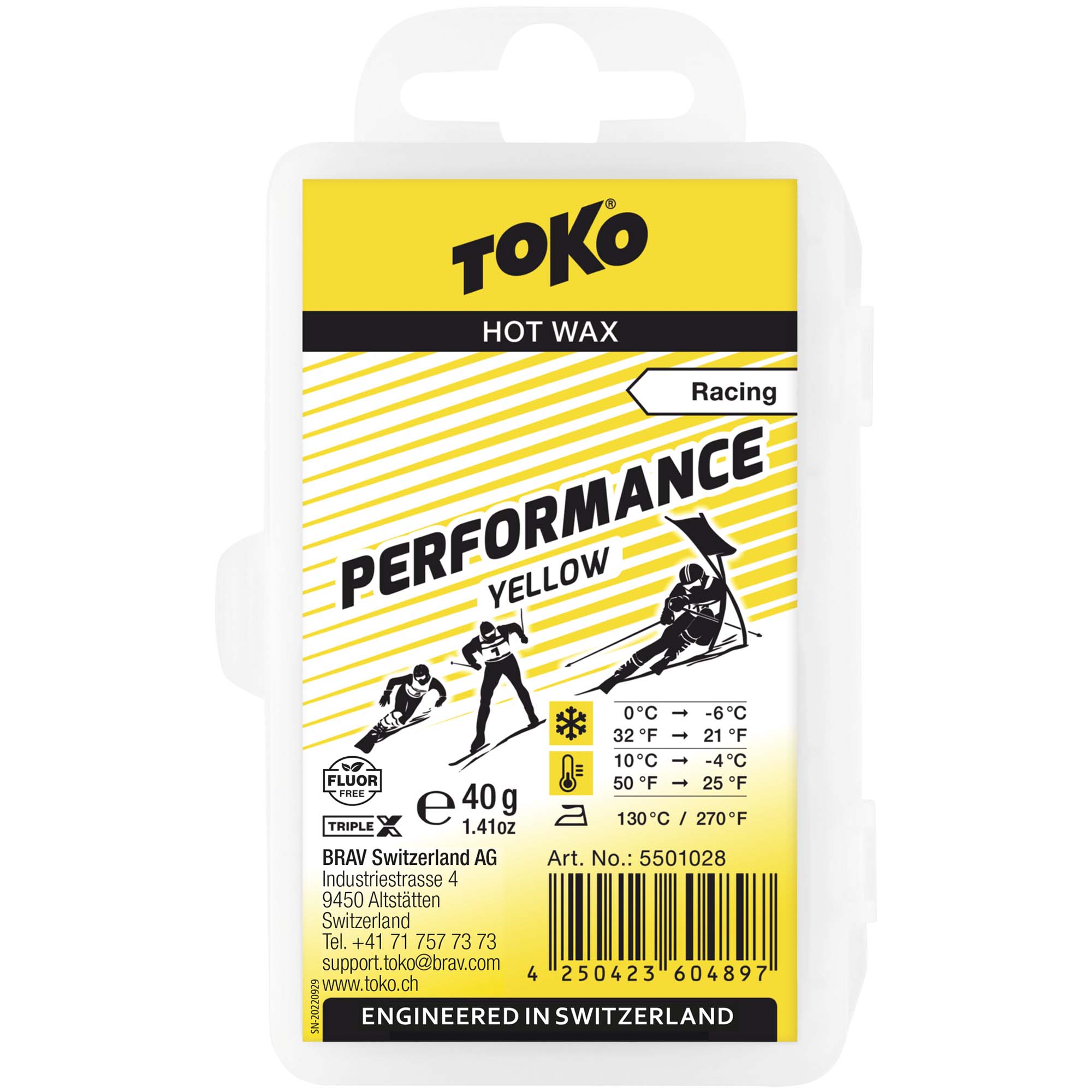 Toko Performance Yellow Ski/Snowboard Hot Wax 