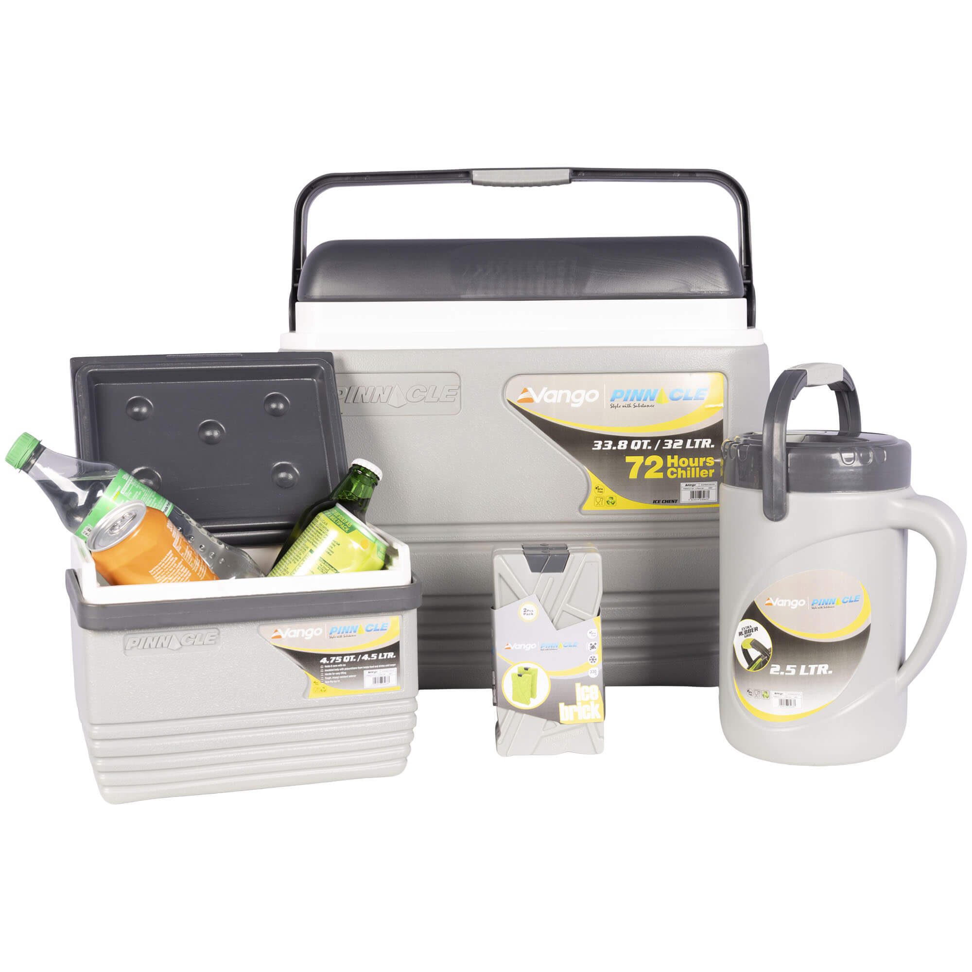 Vango Pinnacle 72Hr 5 Piece Set Camping Coolbox Kit