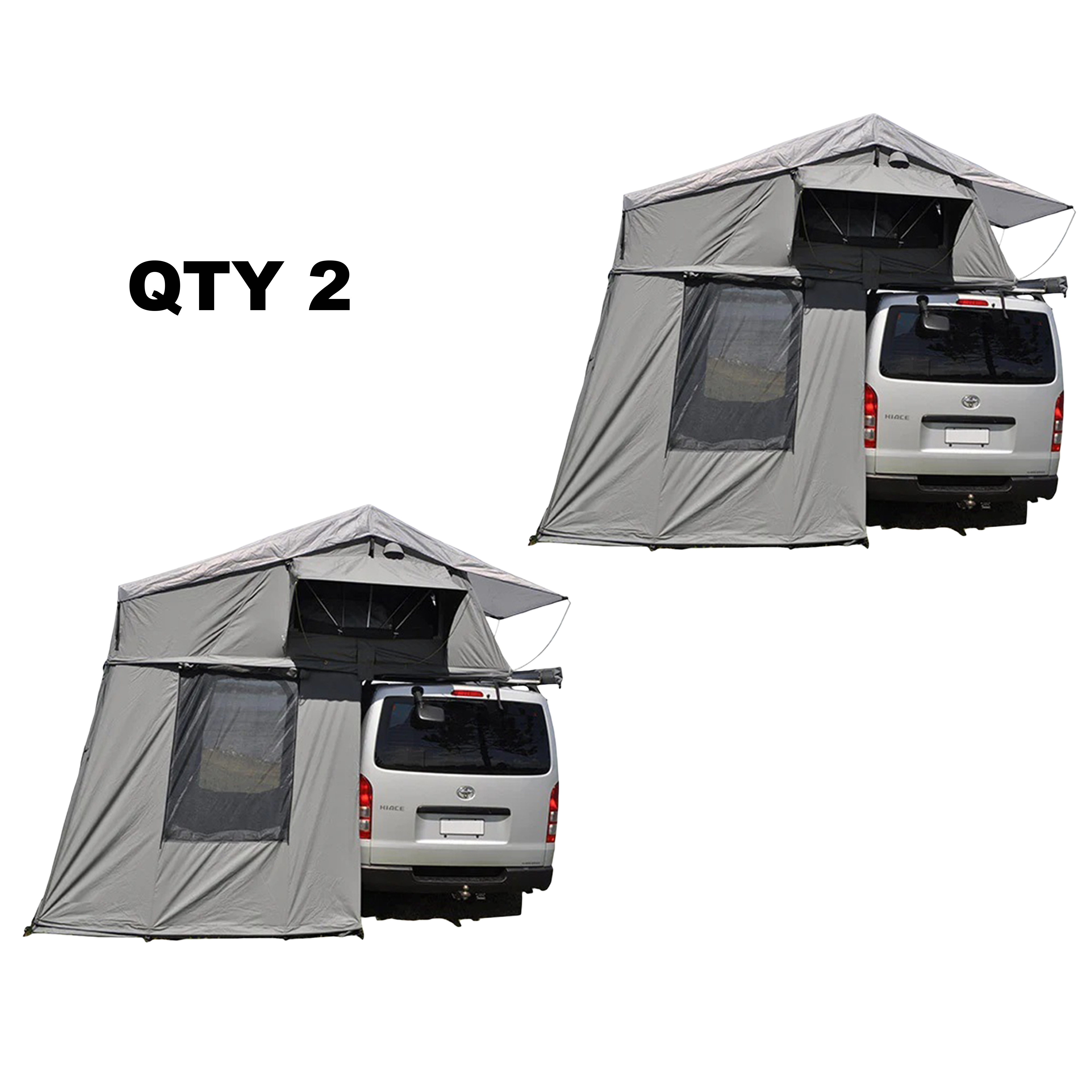 2x Extended Ventura Deluxe 1.4 Roof Top Tent + Annex