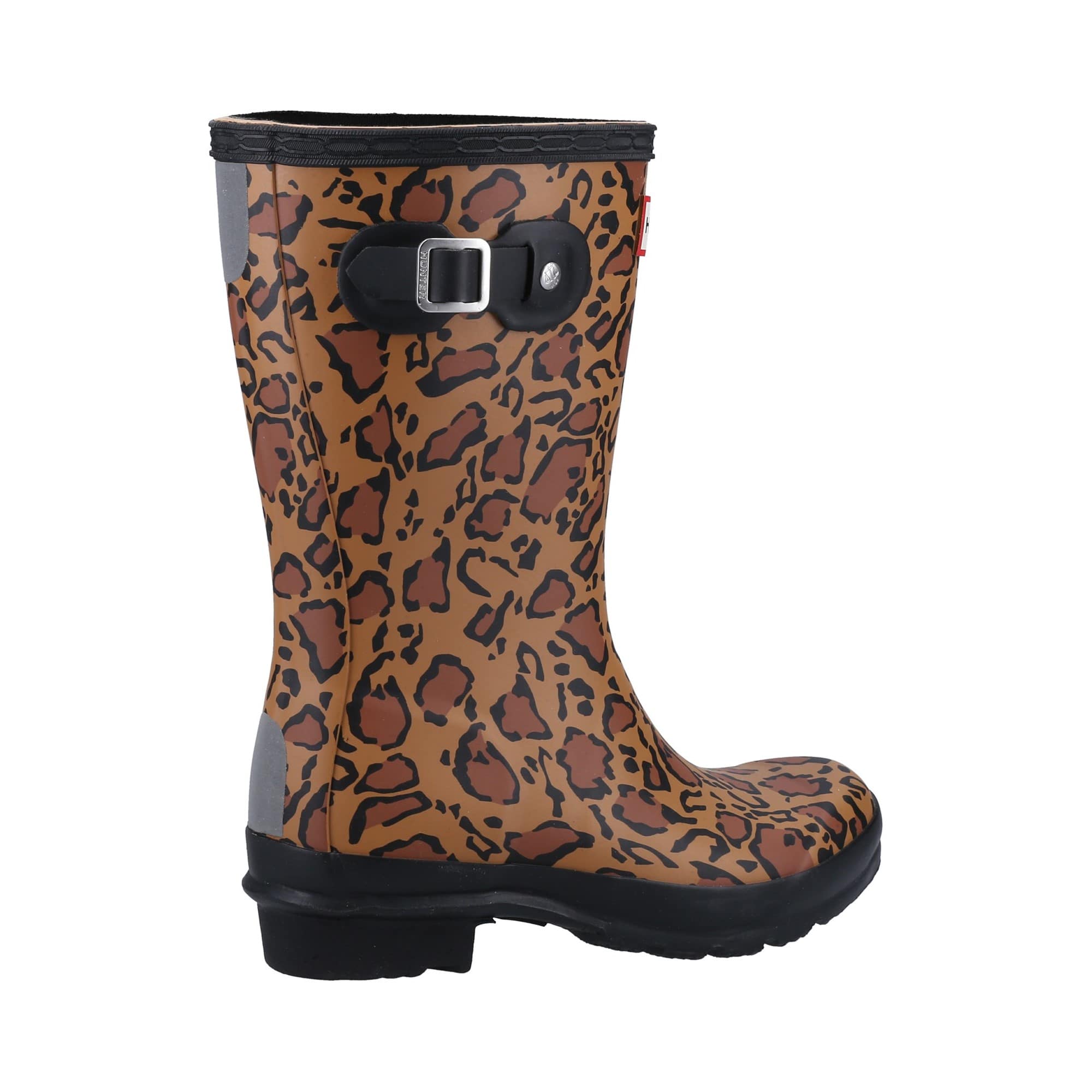 Hunter Original Short Leopard Print Women's Wellington Boots