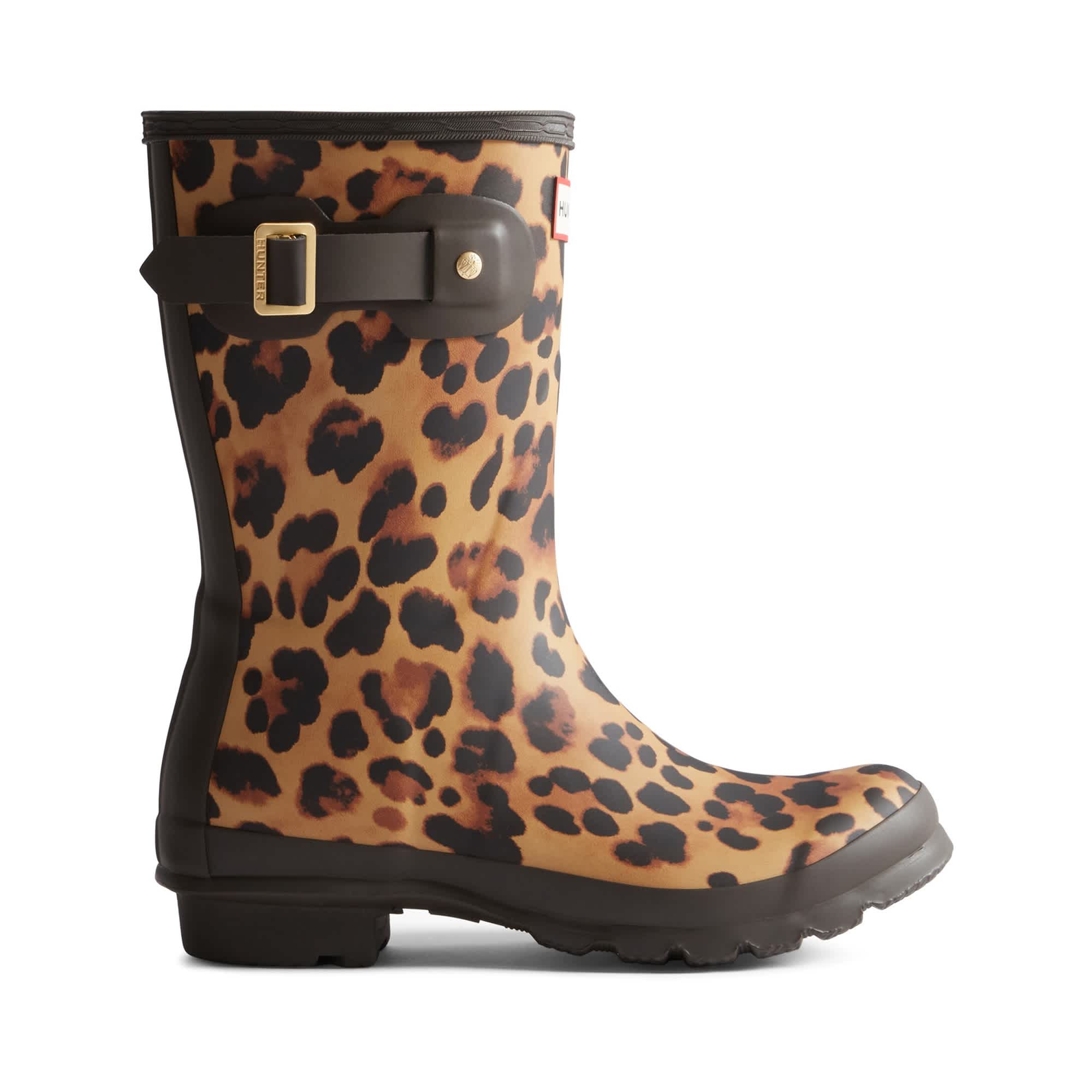 Hunter Original Short Leopard Boot