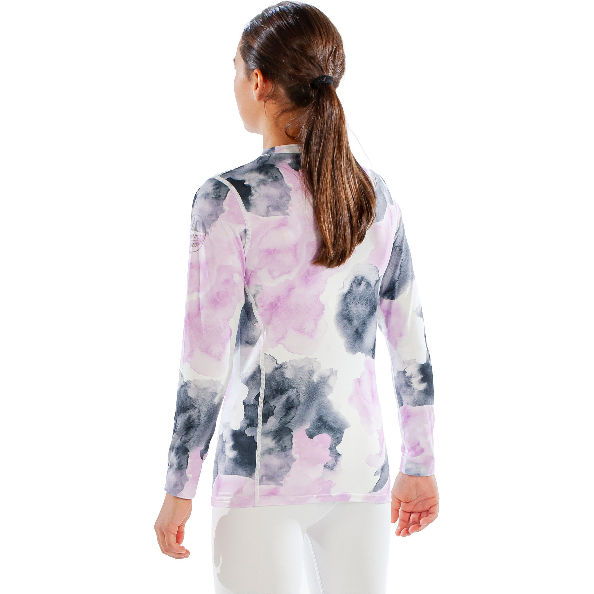 Surfanic Cozy Girls Watercolour Kids' Crew Neck Long Sleeve Base Layer