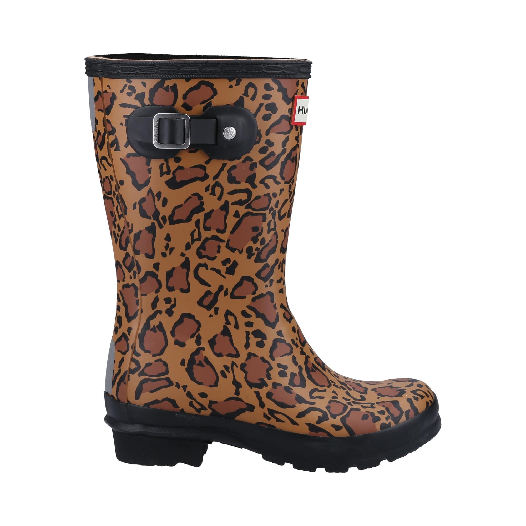 Hunter Original Short Leopard Print Women's Wellington Boots