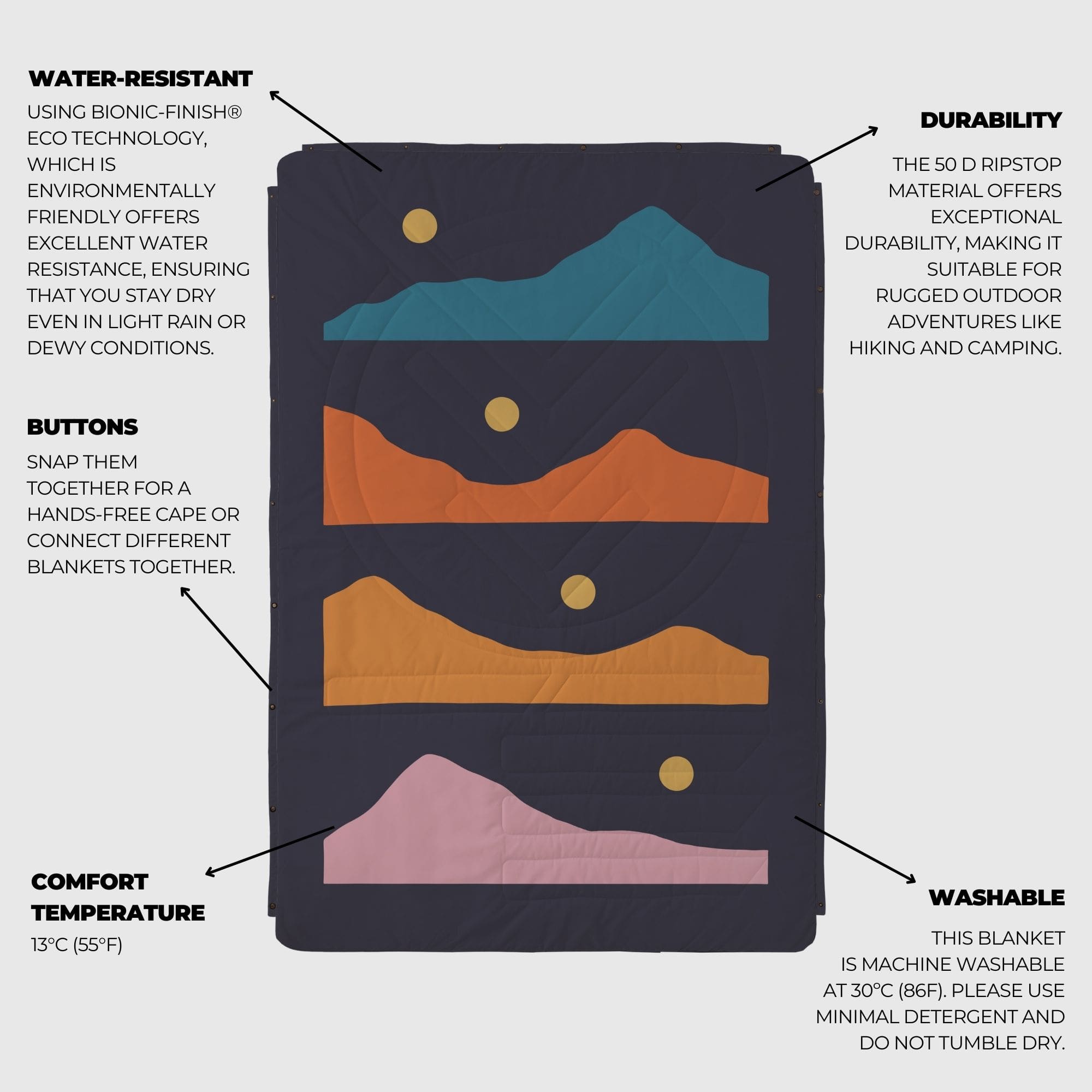 VOITED Ripstop blanket 4-in-1