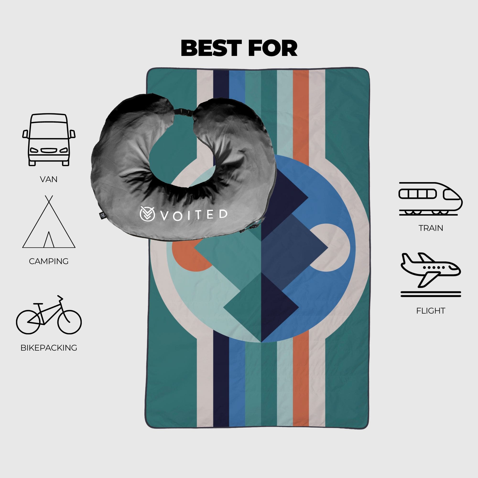 VOITED NECKPACK™ TRAVEL PILLOWBLANKET™