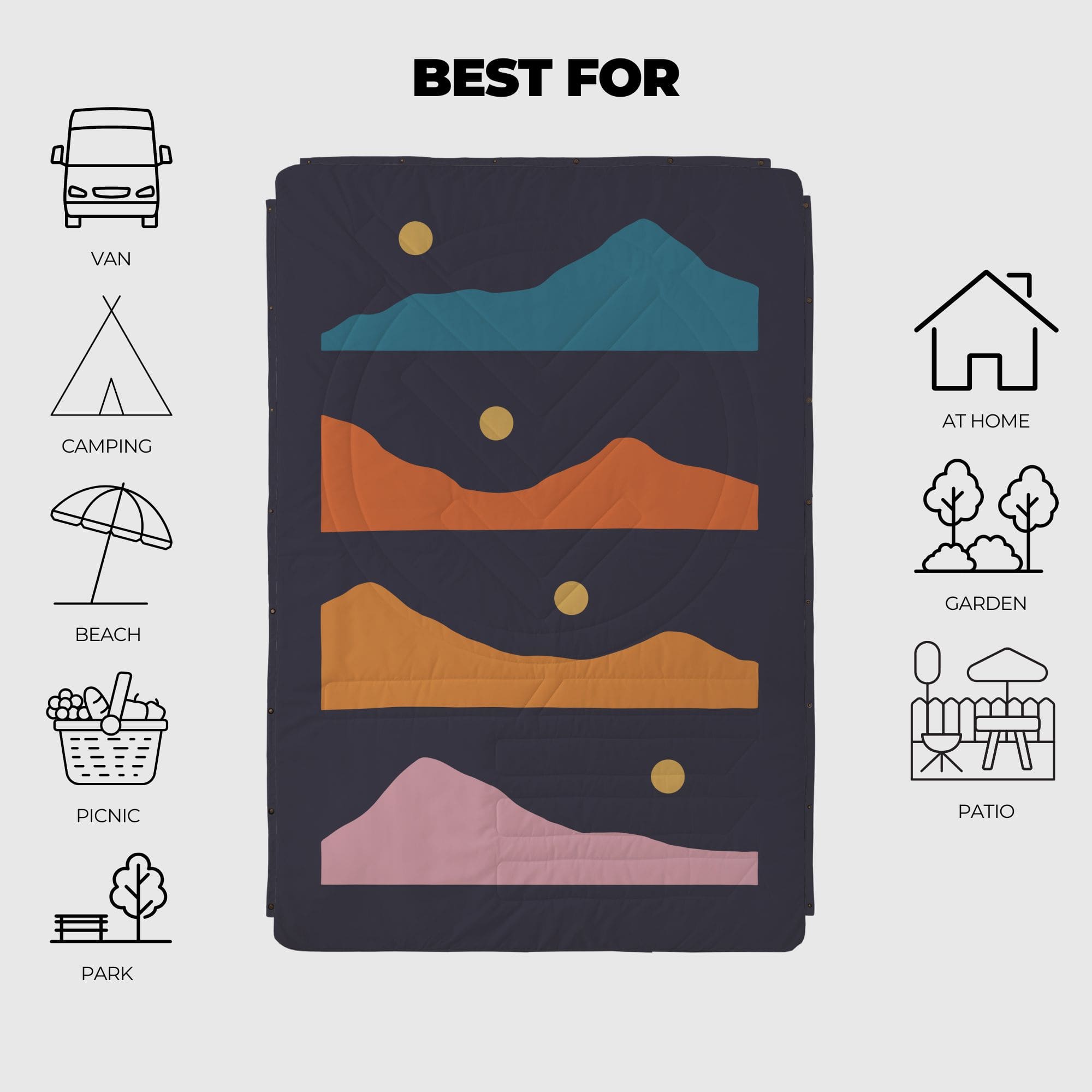 VOITED Ripstop blanket 4-in-1