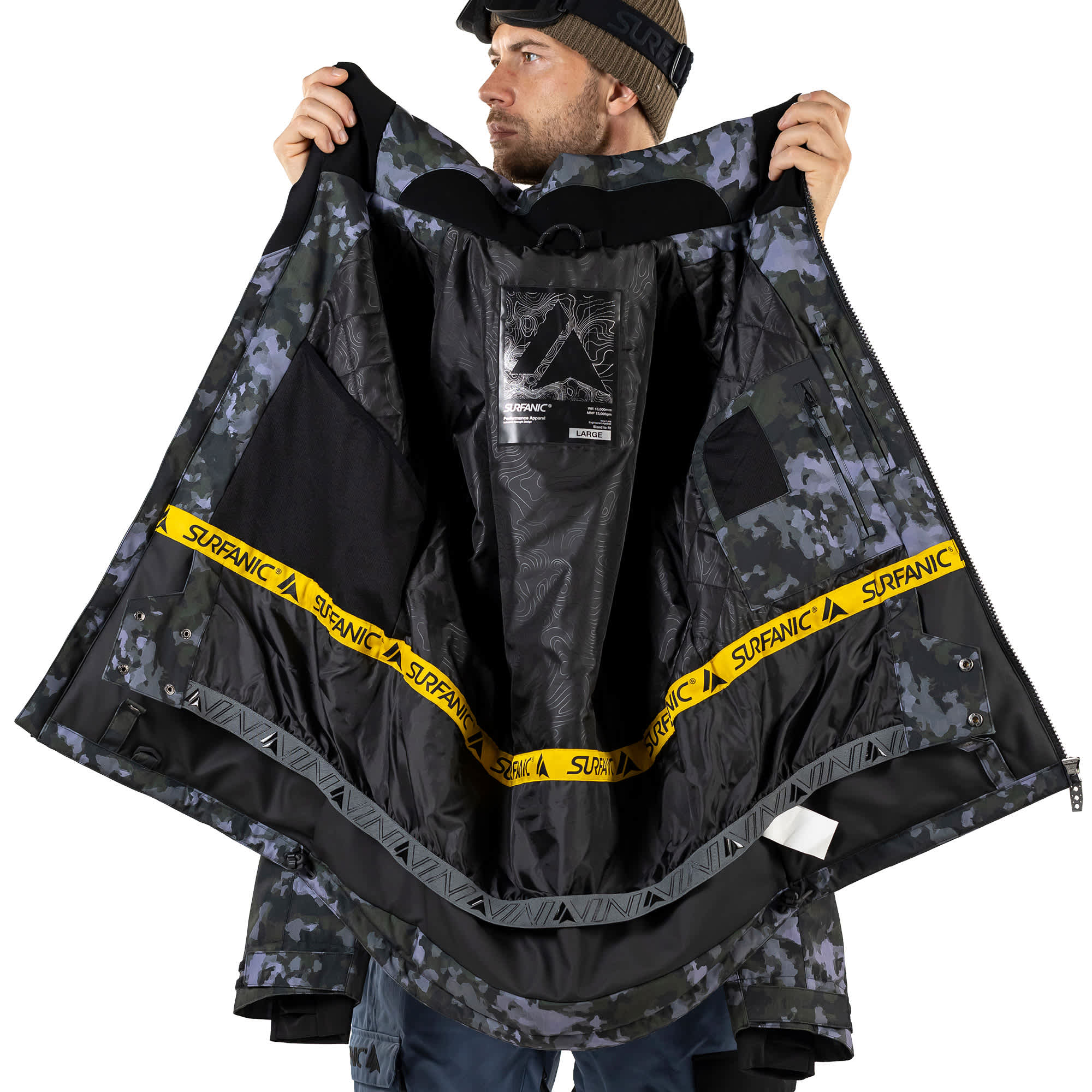 Surfanic Orion 2.0  Camo Mens Ski and Snowboard Jacket