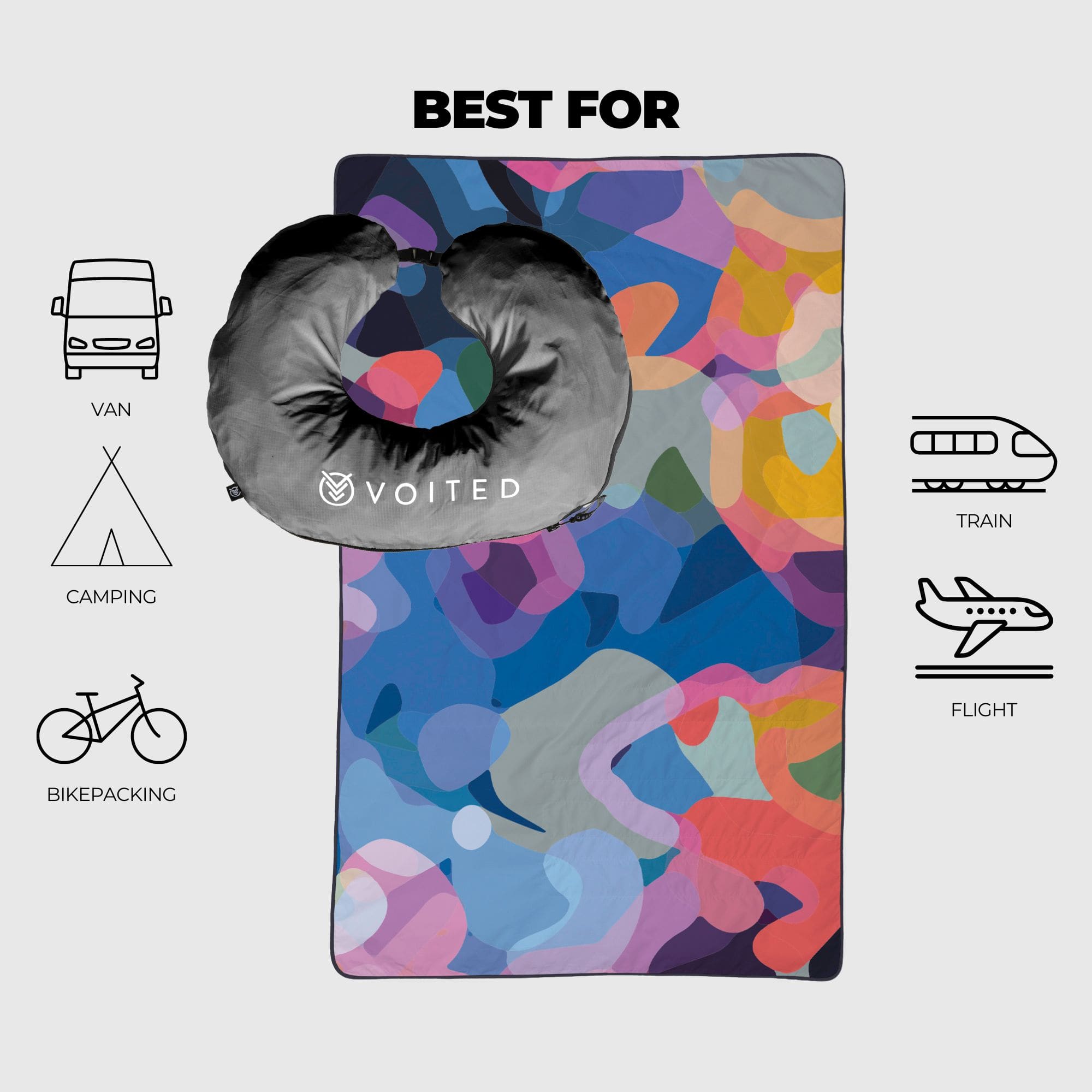 VOITED NECKPACK™ TRAVEL PILLOWBLANKET™