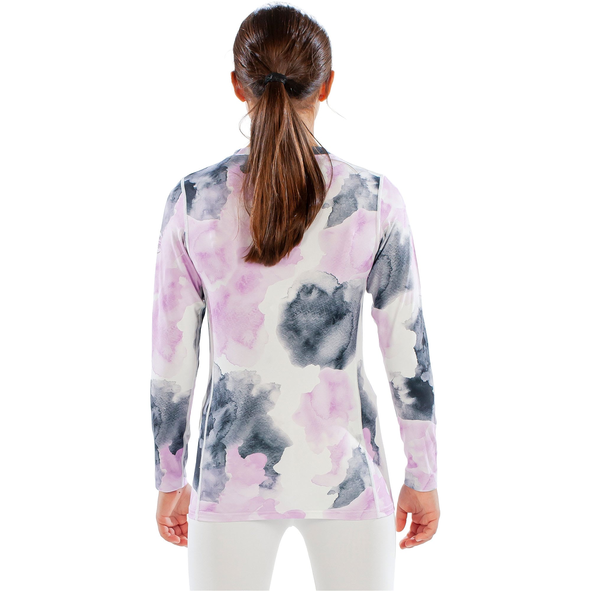 Surfanic Cozy Girls Watercolour Kids' Crew Neck Long Sleeve Base Layer