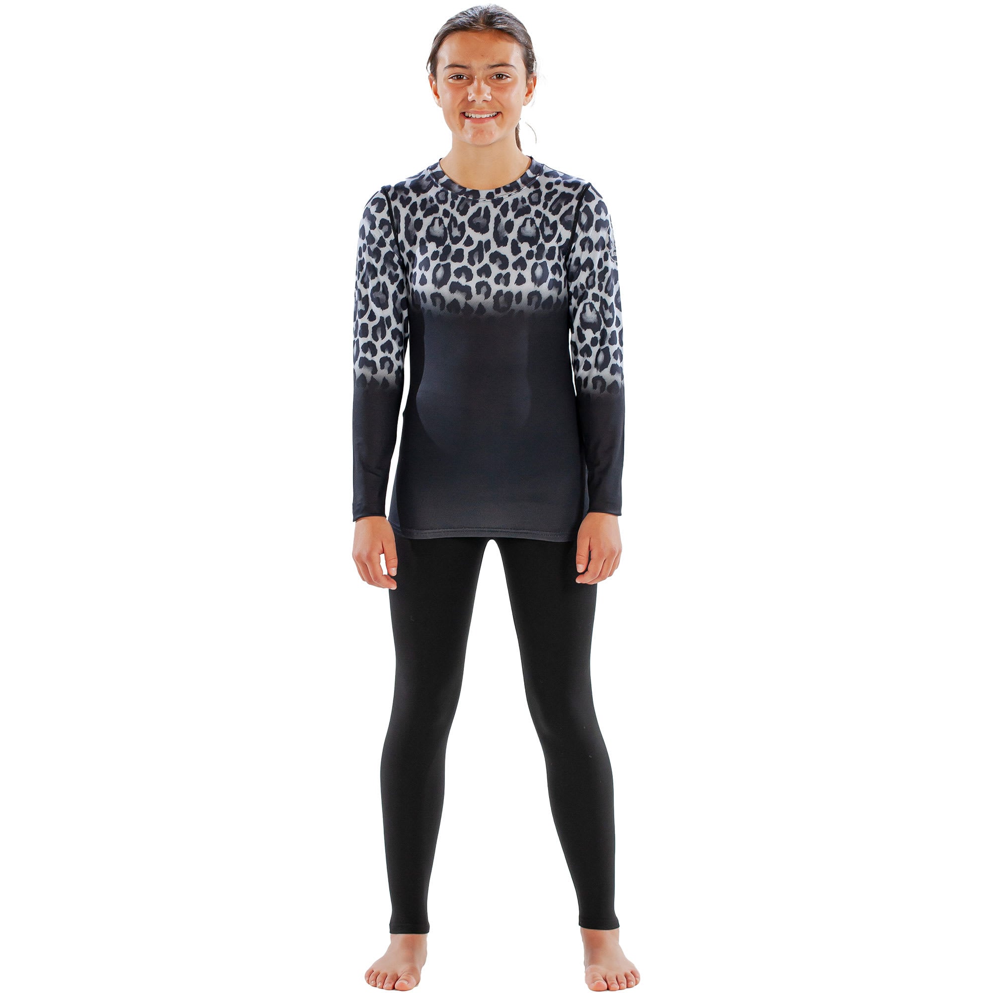 Surfanic Cozy Girls Jag Kids'; Crew Neck Long Sleeve Base Layer 