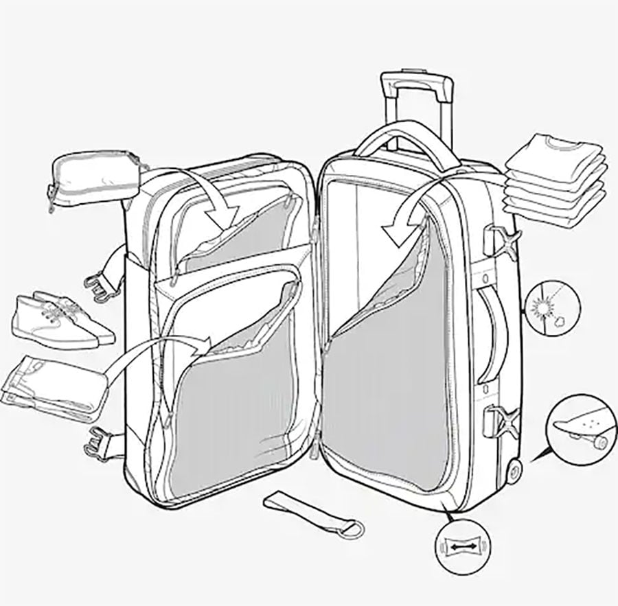 Burton Split Roller Luggage