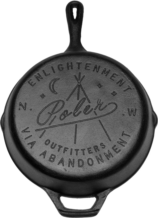 Poler Cast Iron Skillet Heavy Duty Camping Frying Pan
