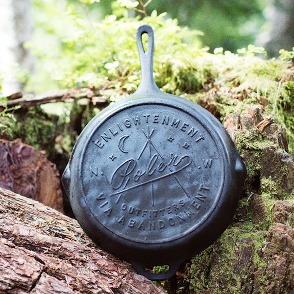 Poler Cast Iron Skillet Heavy Duty Camping Frying Pan